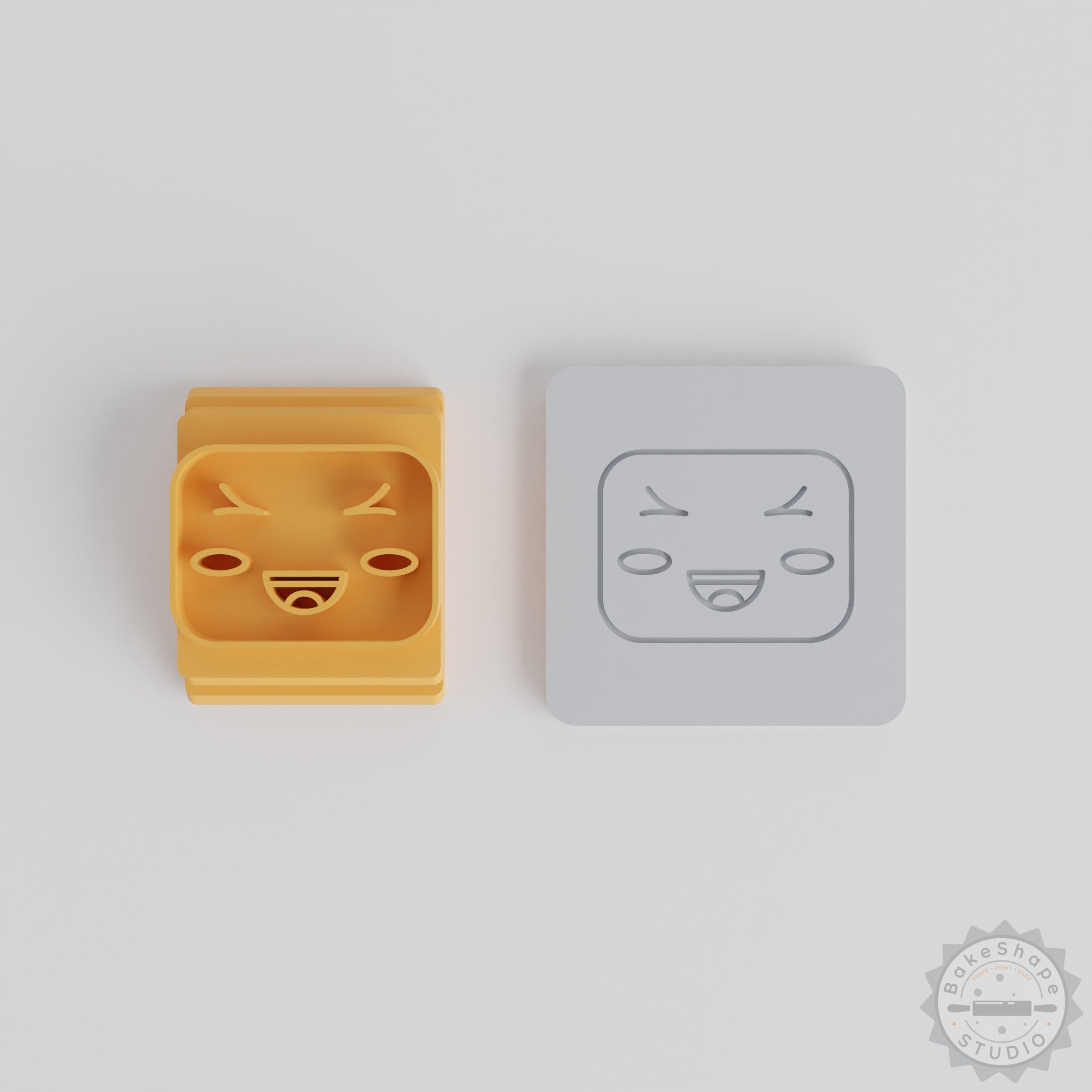 Kawaii Face Stamp Tile Set, Cute Emoji Impressions for Clay, Cookies, Fondant