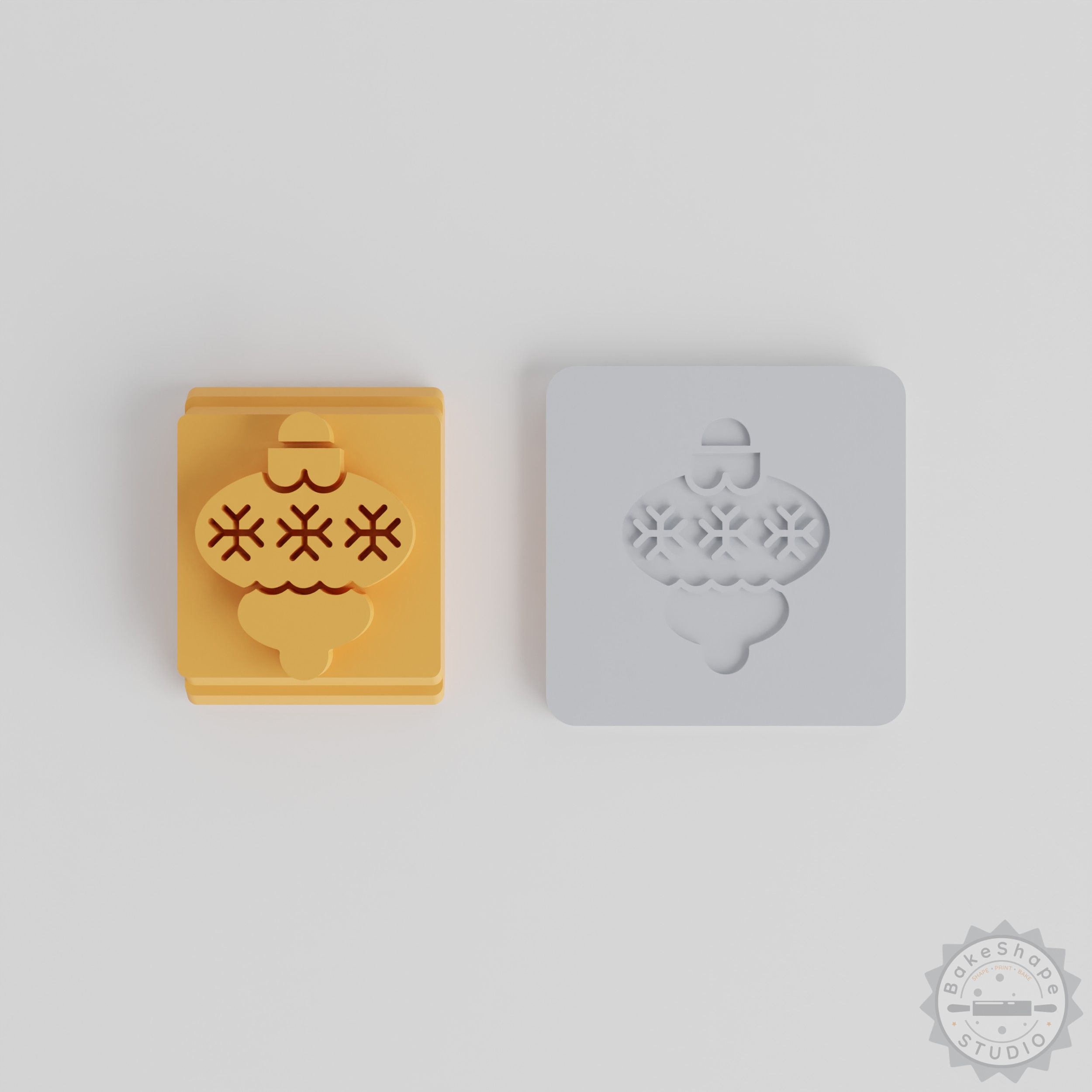 Christmas Decoration Stamp Set, 5-Piece Motif Tile Kit for Clay, Cookies, Fondant