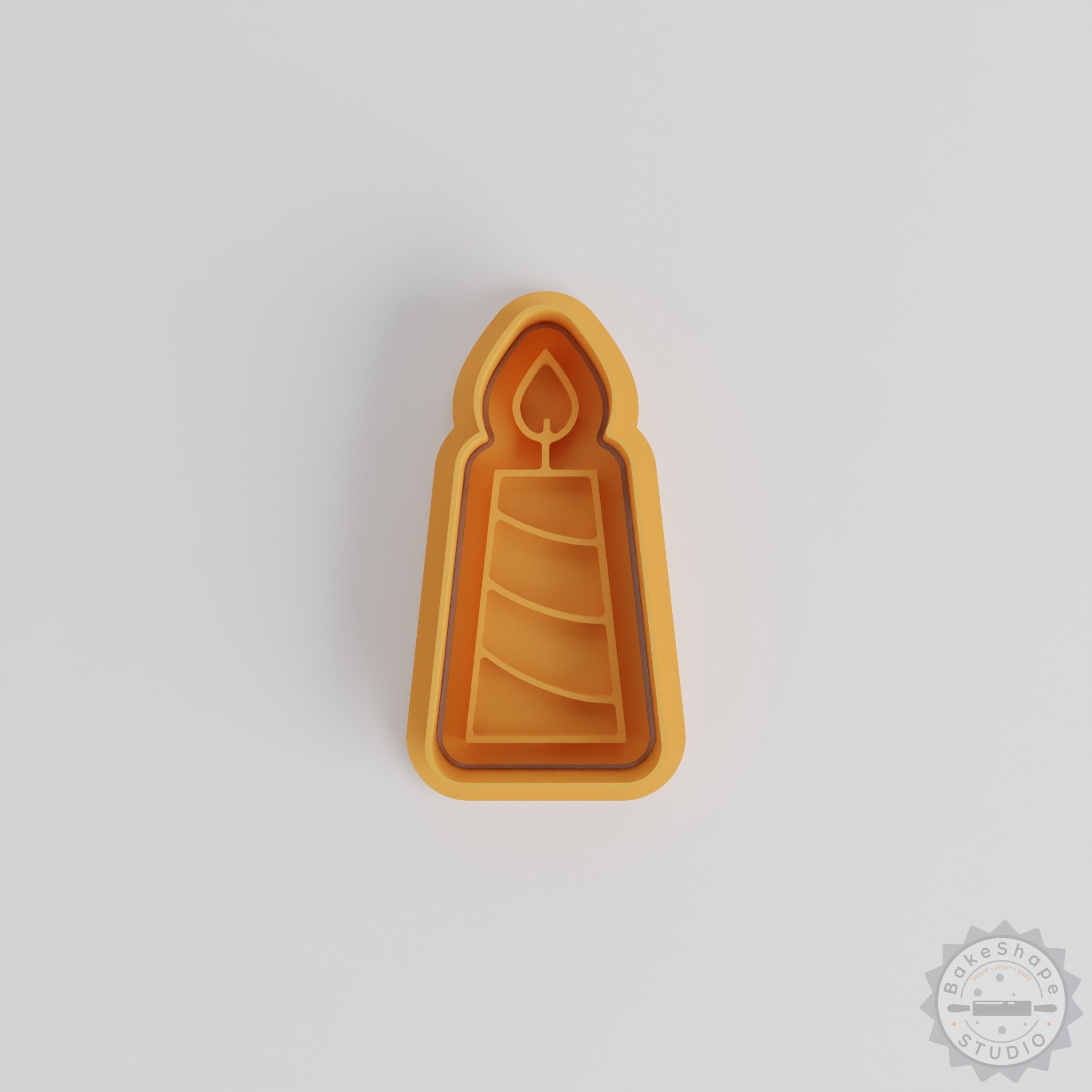Candle Shape Cutter and Stamp Set, 6-Piece, Perfect for Cookies and Fondant, S/M/L Sizes