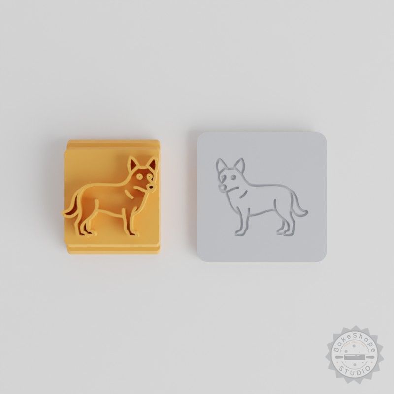 Australian Cattle Stamp Tile Set, 5 Sizes for Clay, Cookies, Fondant