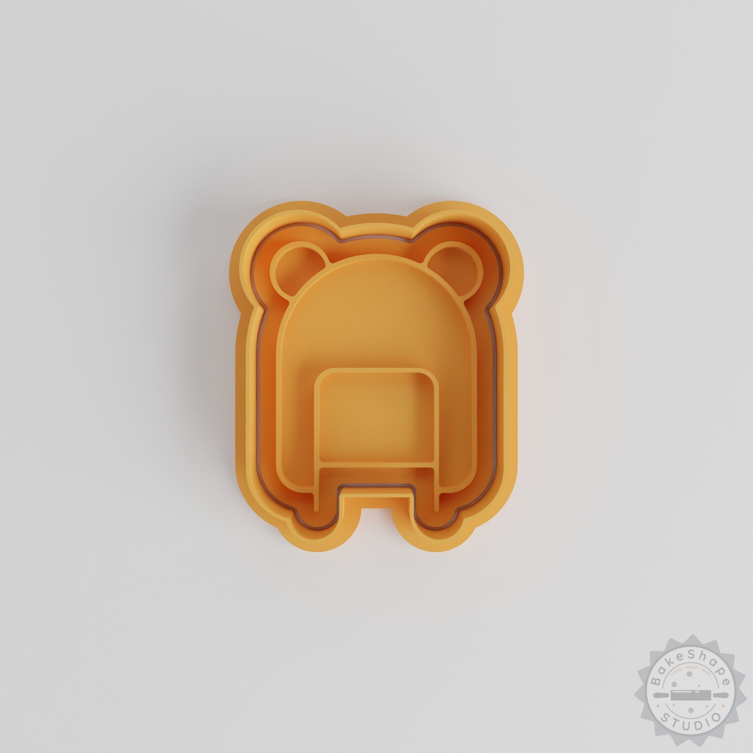 Winter Beanie Cookie Cutter & Stamp Set, 6-Piece, Bear Hat Design, S/M/L Sizes