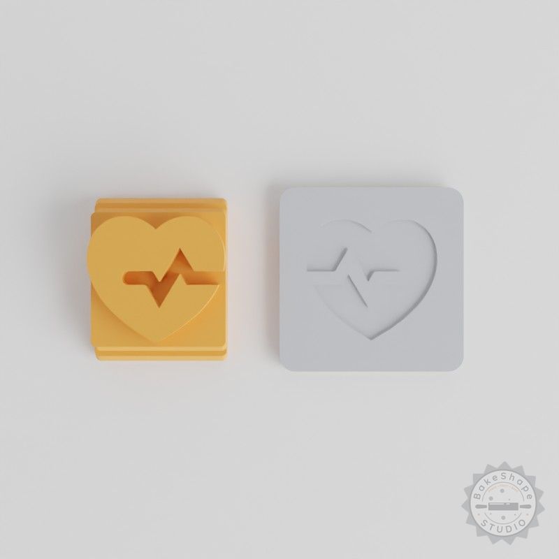 Heart Stamp Tile Set for Clay, Cookies, & Fondant - 5 Sizes, Love Symbol Crafting Tool