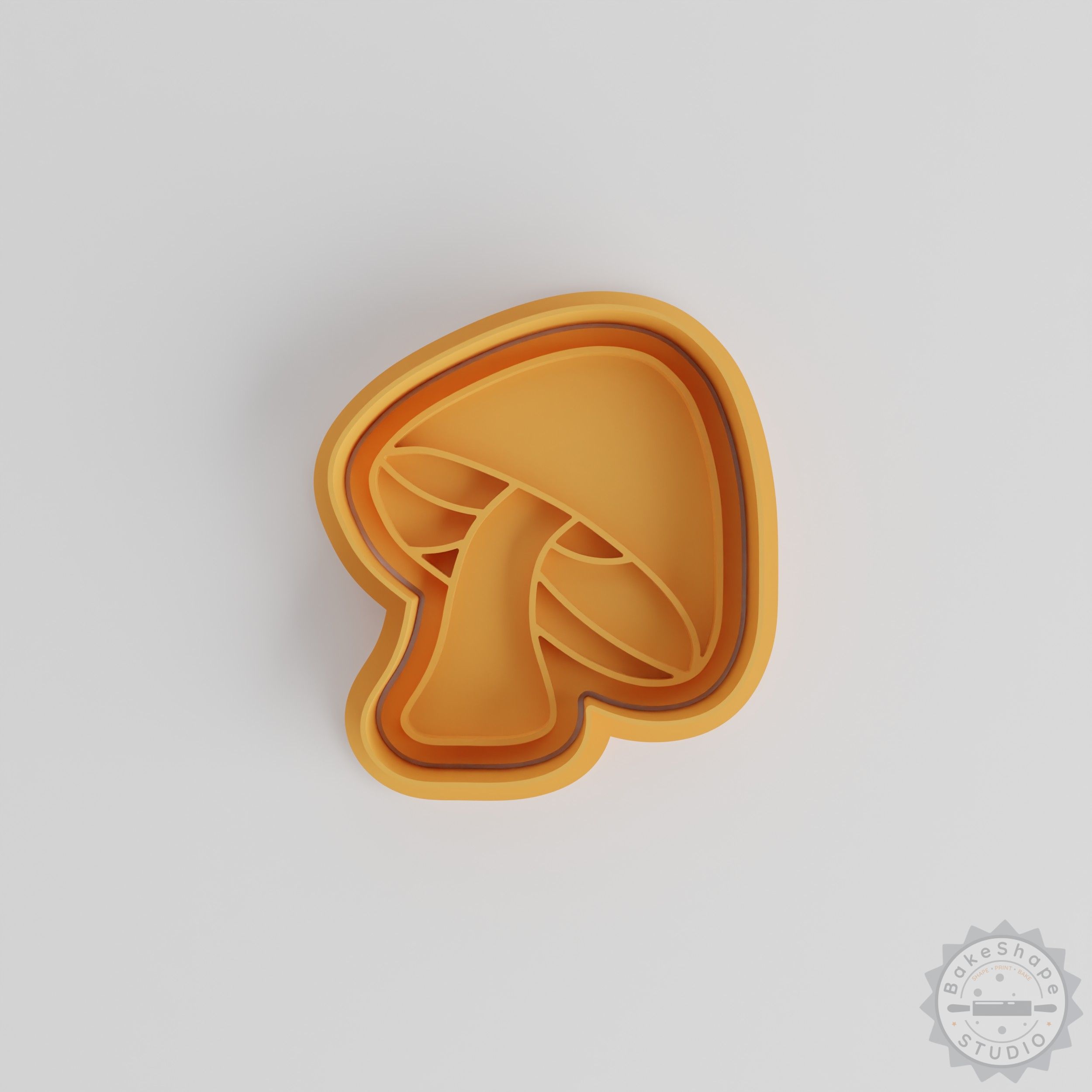 Mushroom Shape Cookie Cutter and Stamp Set, 6-Piece, Sizes S/M/L, Perfect for Cookies and Fondant