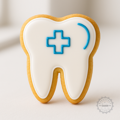 Decorated example 1 of Dental Shape Cutter & Stamp Set, Perfect for Cookies & Fondant - 6 Piece Pack