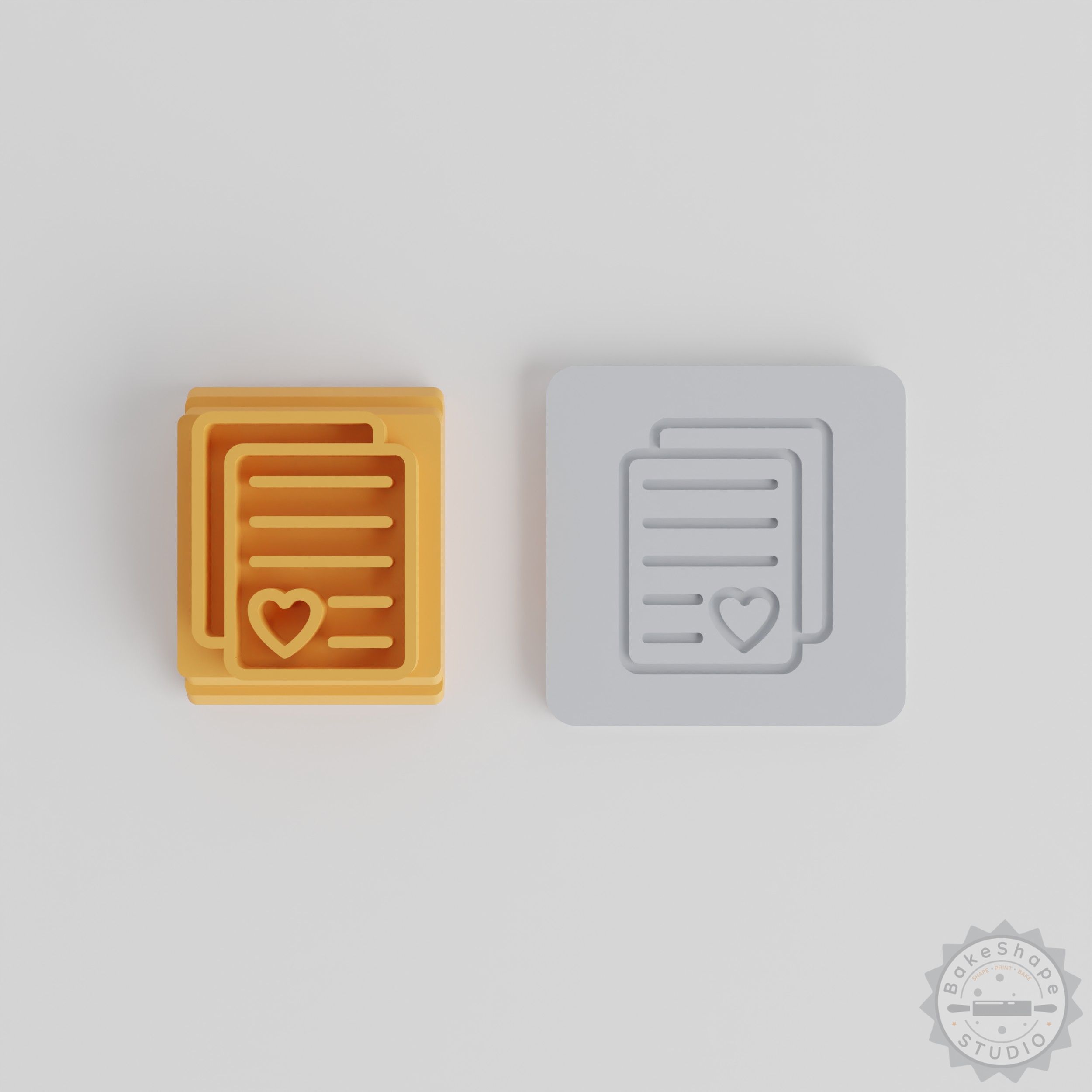 Love Letter Stamp Tile Set, Multiple Motif Sizes for Clay, Cookies, Fondant & Soft Materials