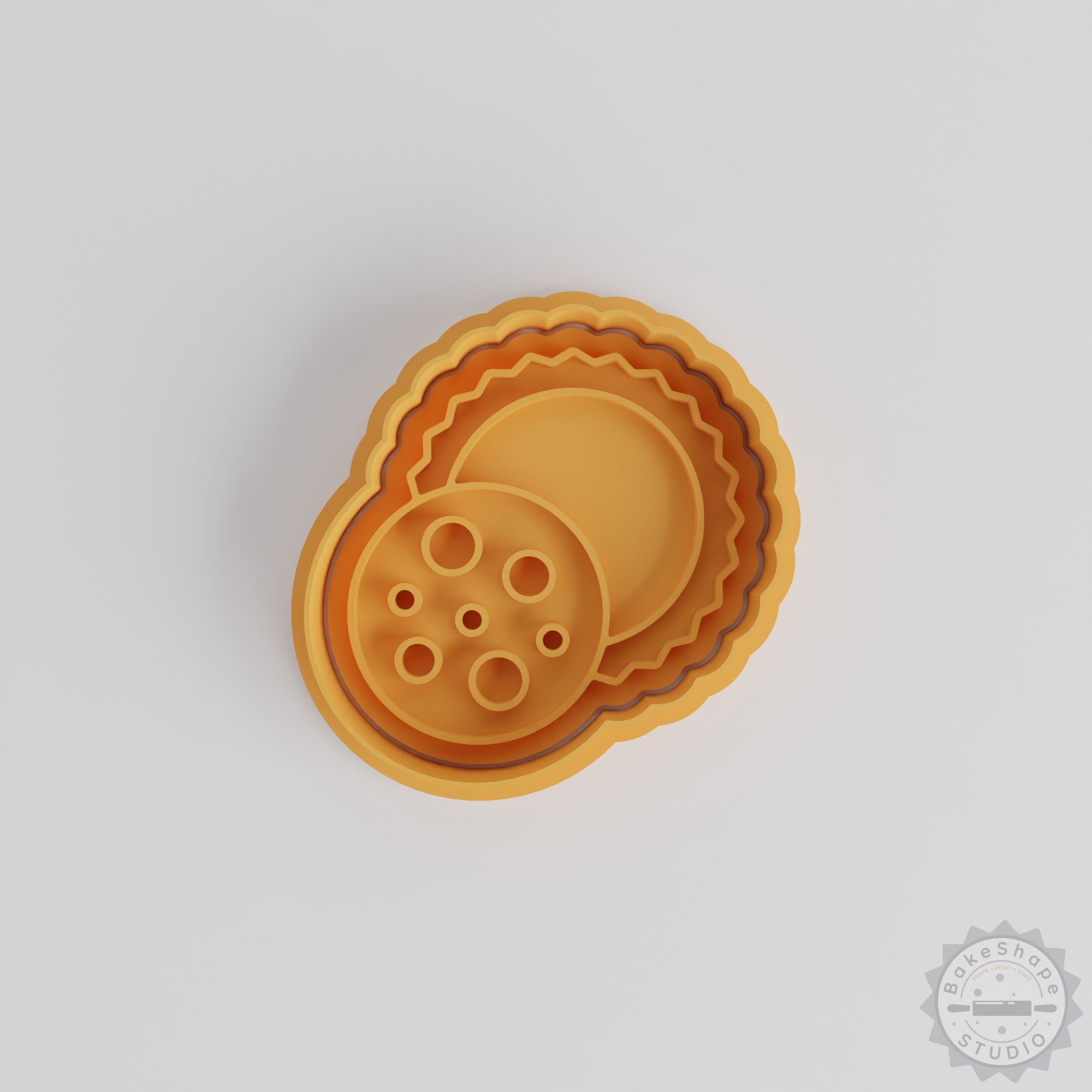 Eclipse Cookie Cutter and Stamp Set, Space-Themed Baking Tool, 6-Piece Collection for Cookies, Fondant, 3 Sizes