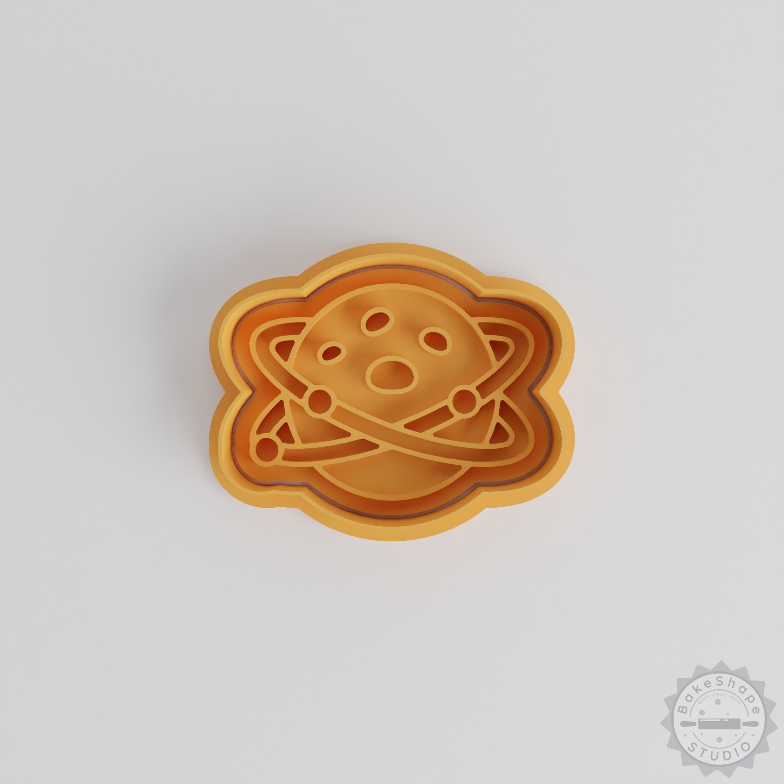 Double Ring Cookie Cutter Stamp Set, Space Theme, 6-Piece, Fondant & Biscuit Molds
