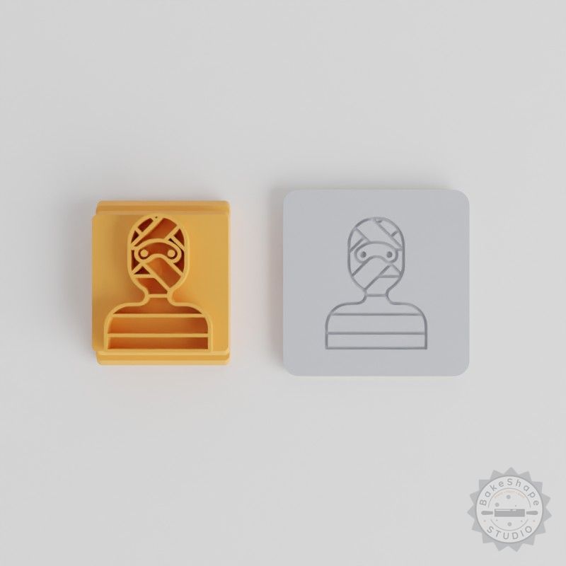 Bandit Stamp Tile Set, 5 Sizes for Clay, Cookies, Fondant, Pirate & Robber Designs