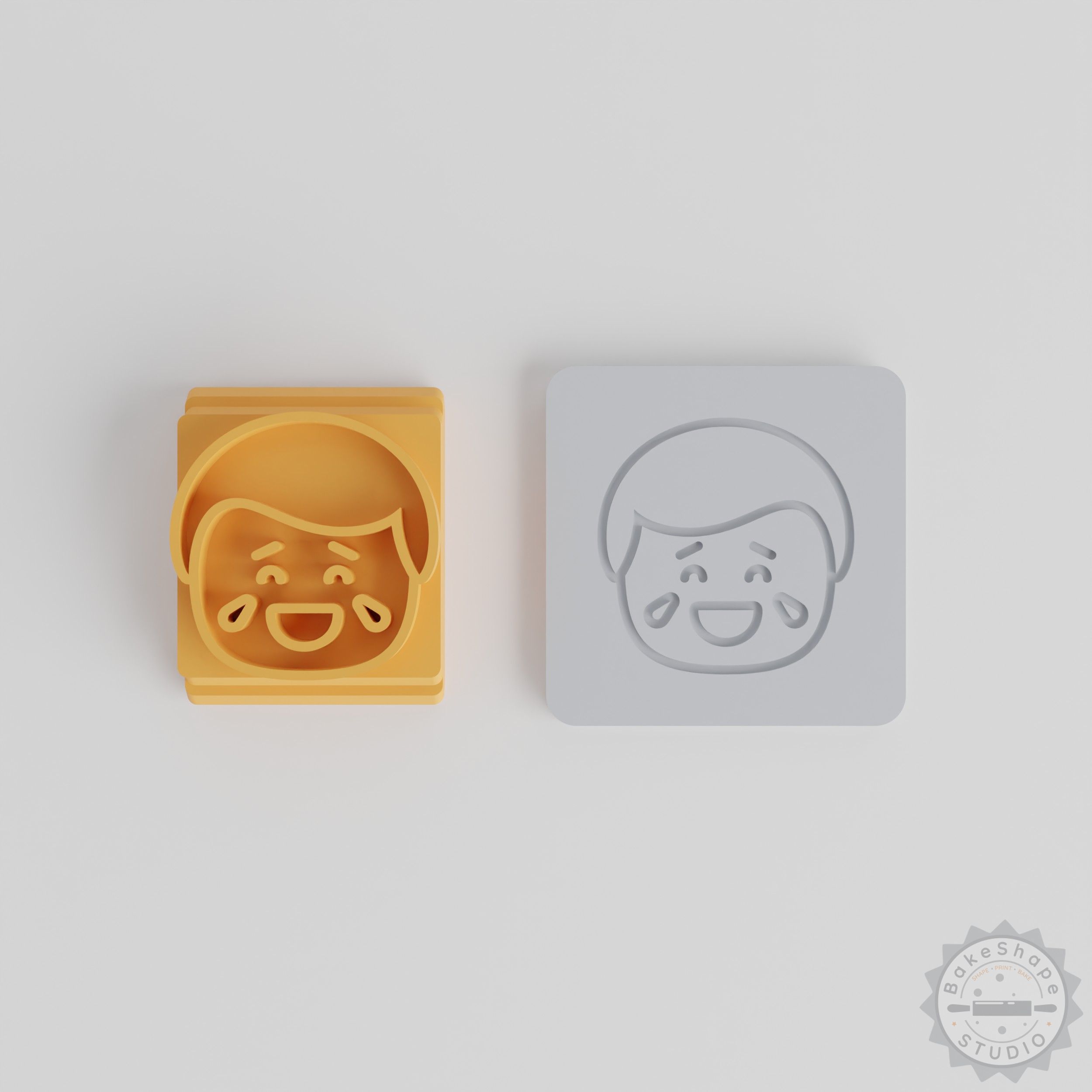 Laughing Face Stamp Tile Set, 5 Sizes, Perfect for Clay, Cookies, Soft Materials