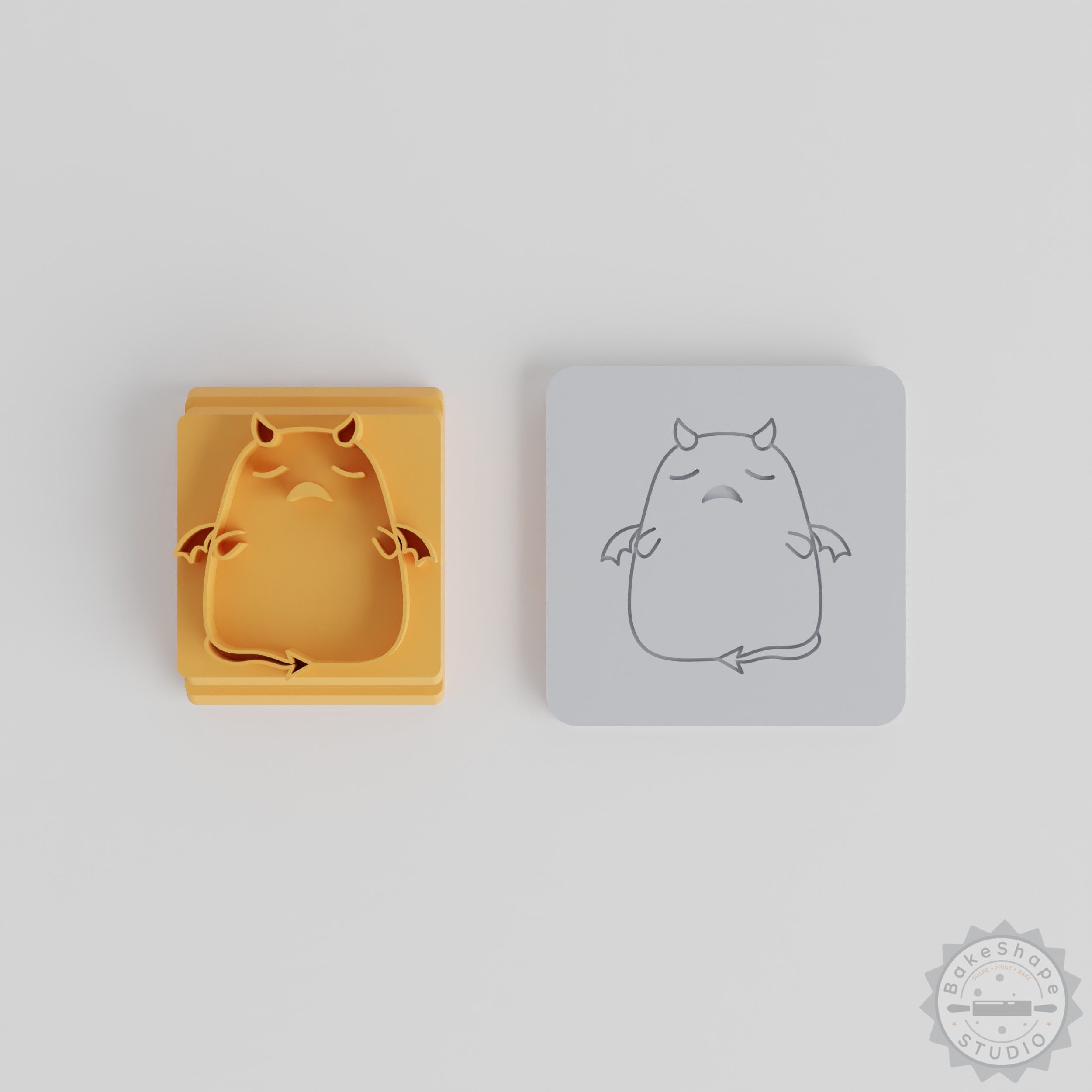 Stamp Tile Set for Clay & Baking, 5 Unique Disappointed Emotion Designs, 5 Sizes