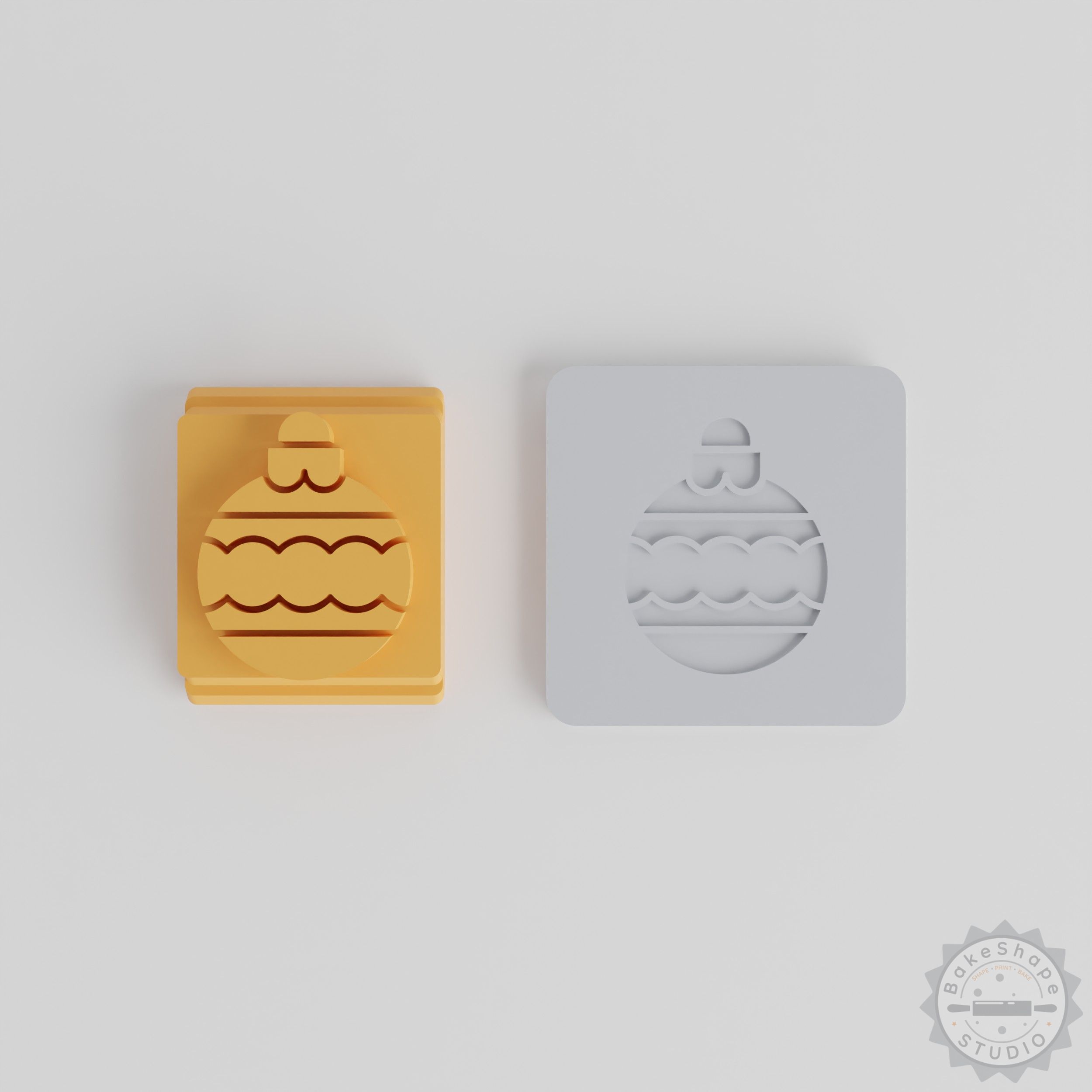 Christmas Bauble Stamp Tile Set, 5 Sizes, Perfect for Clay, Fondant, Cookie Decoration