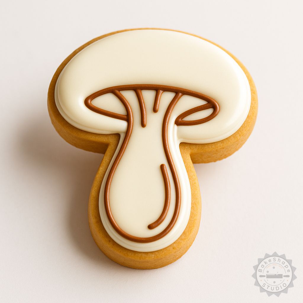 Mushroom shape cutter and stamp set STL for 3D printing cookies and fondant decorations