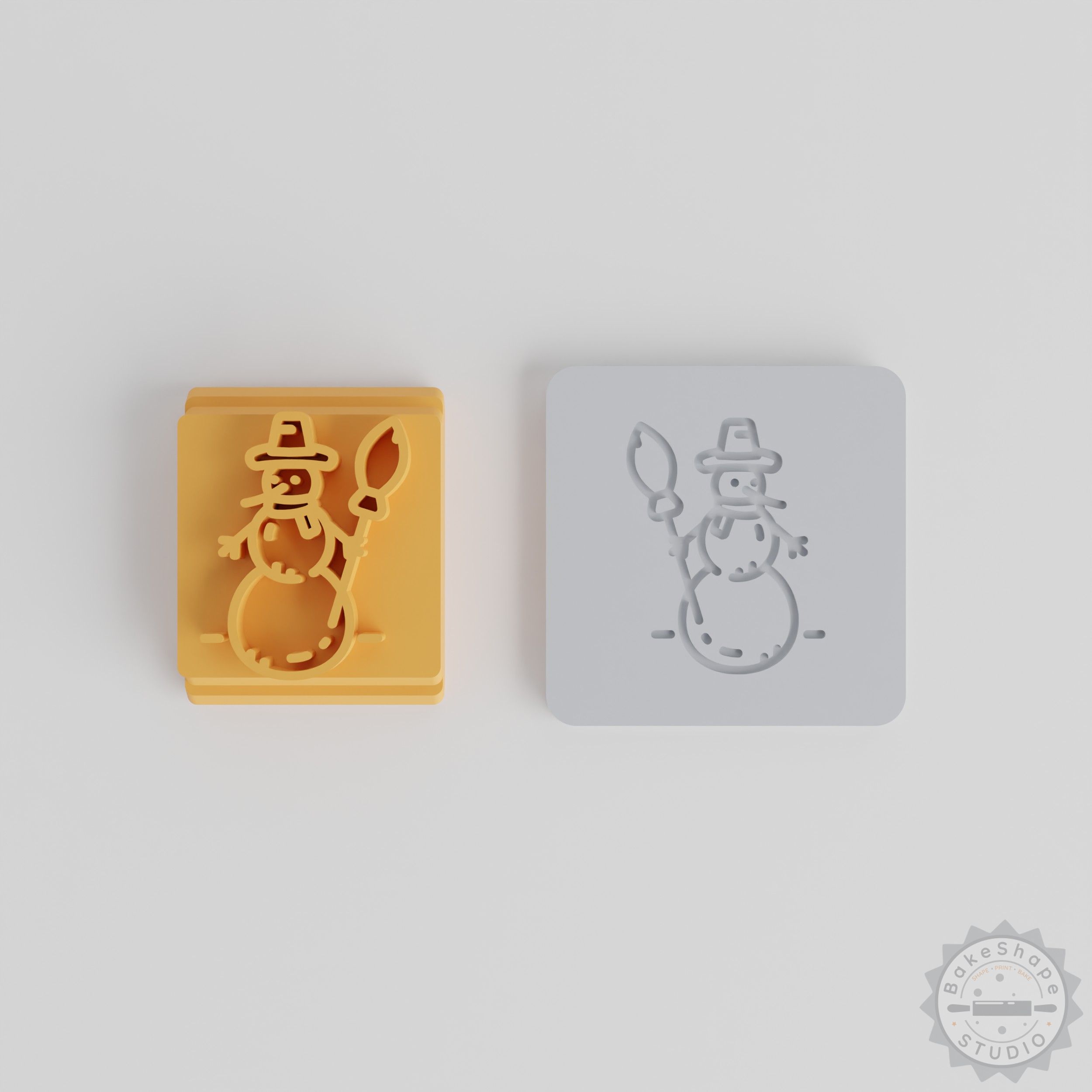 Snowman Stamp Set, 5 Sizes, Perfect for Clay, Cookies, Fondant, Winter Holiday Craft