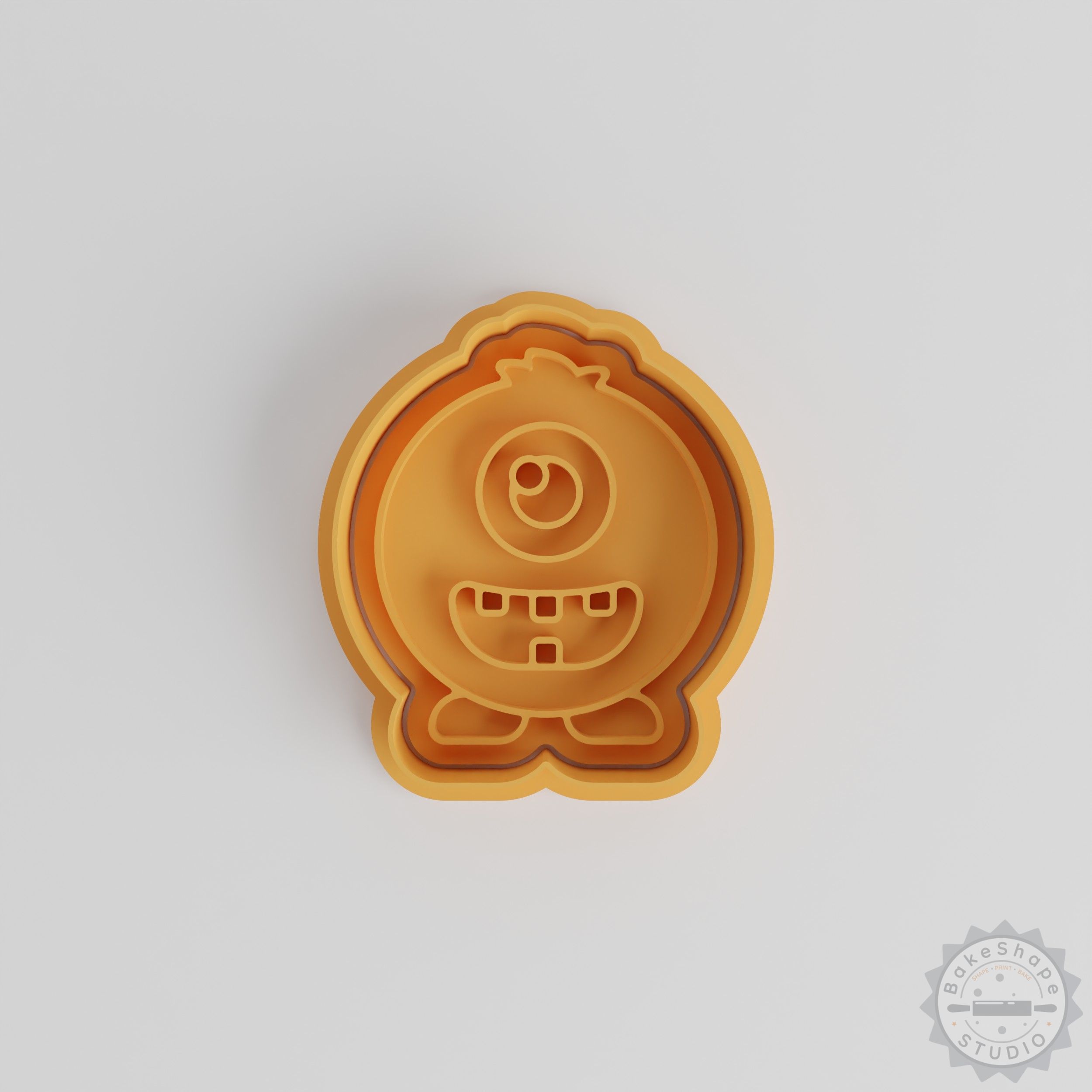 Oval Monster Cookie Cutter Stamp Set, 6 Piece, Alien Character Fondant Shaper, Small to Large Sizes