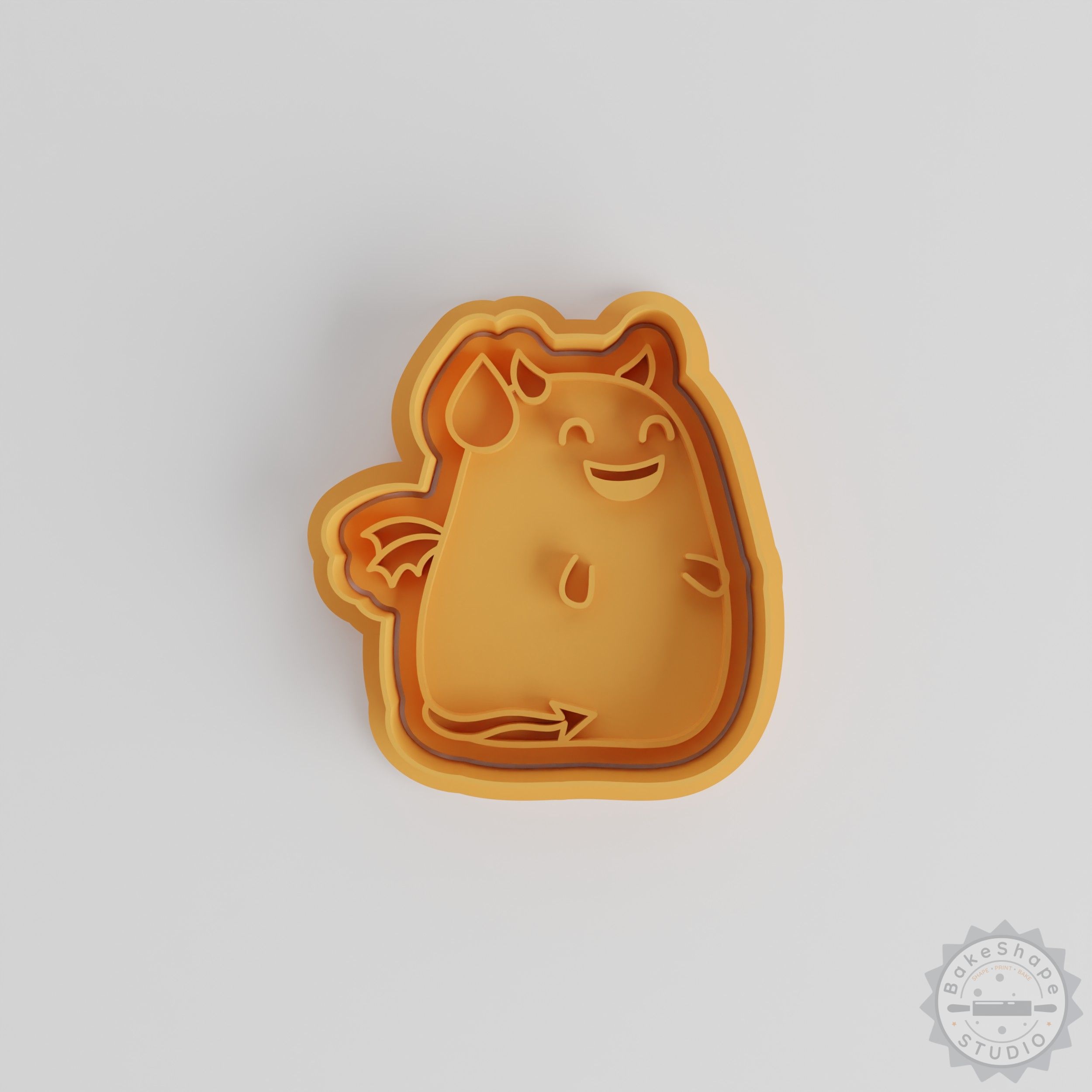 Sweat Smile Cookie Stamp and Cutter Set, 6-Piece, Happy Face Baking Tools, Fondant Mold S/M/L