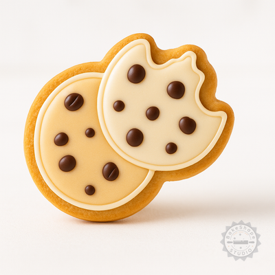 Decorated example 1 of Cookie Cutter and Stamp Set for Cookies and Fondant, 6-Piece, S/M/L Sizes