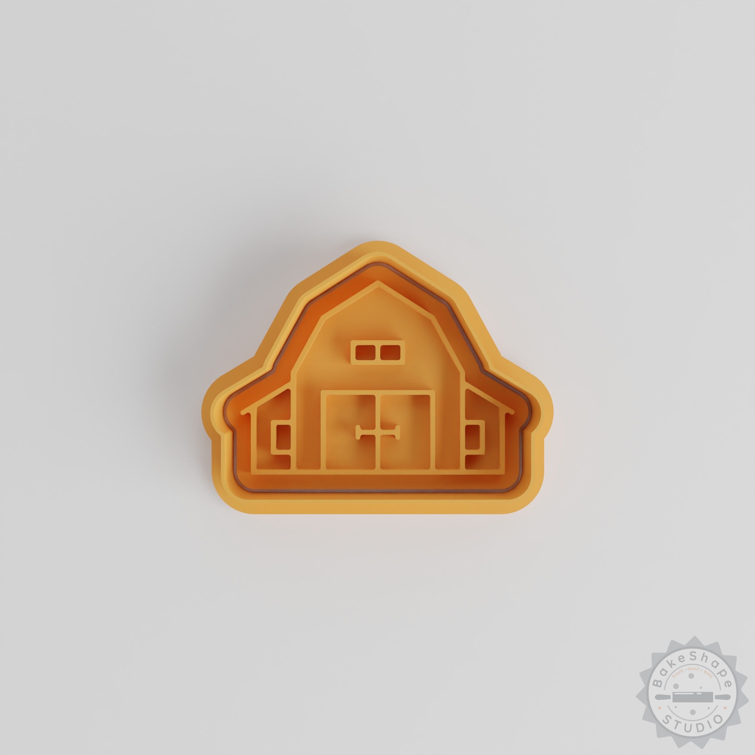 Barn Shape Cookie Cutter and Stamp Set, 3 Sizes, Perfect for Fondant and Baking