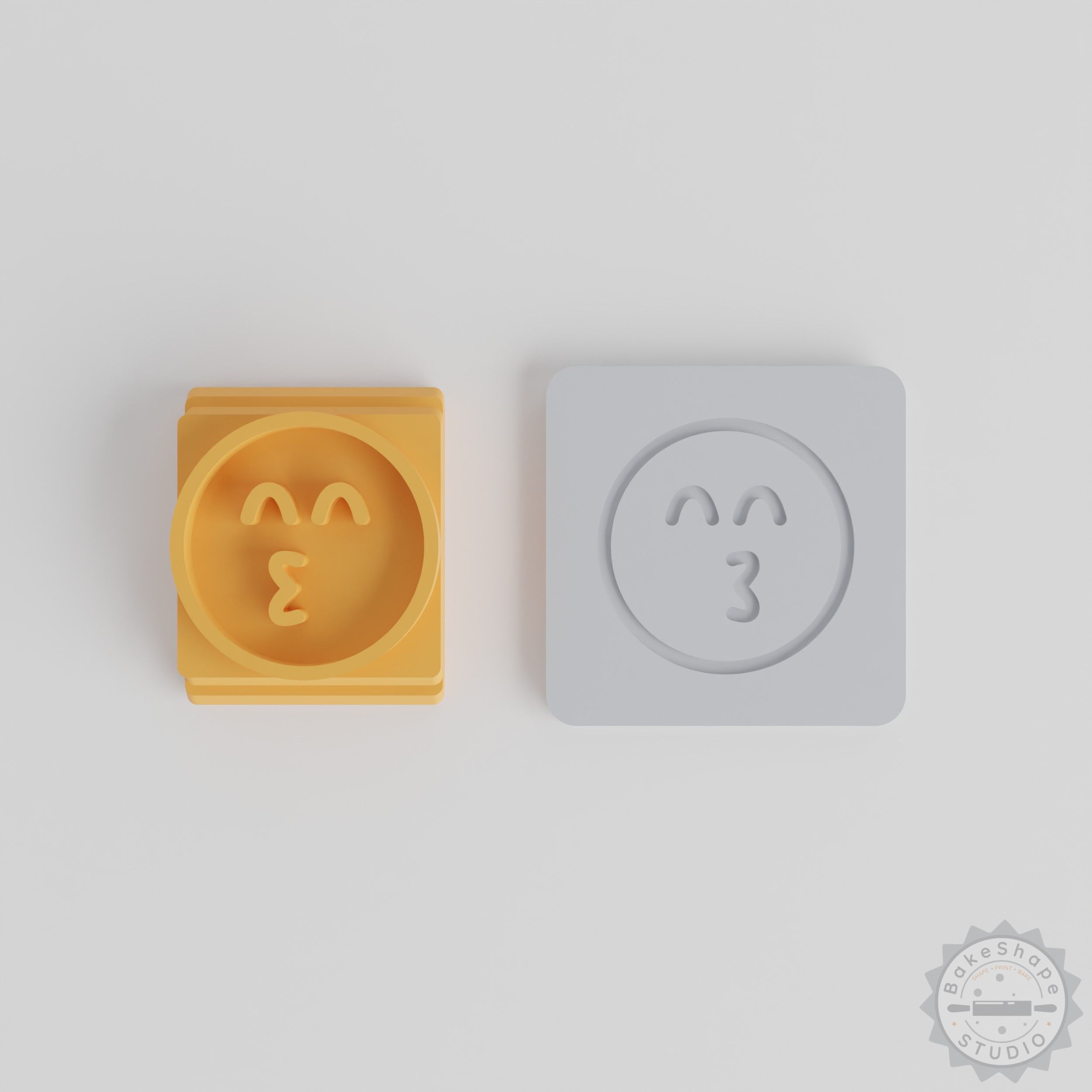 Kissing Stamp Tile Set for Clay and Cookies, 5 Motif Sizes, Perfect for Fondant and Soft Materials
