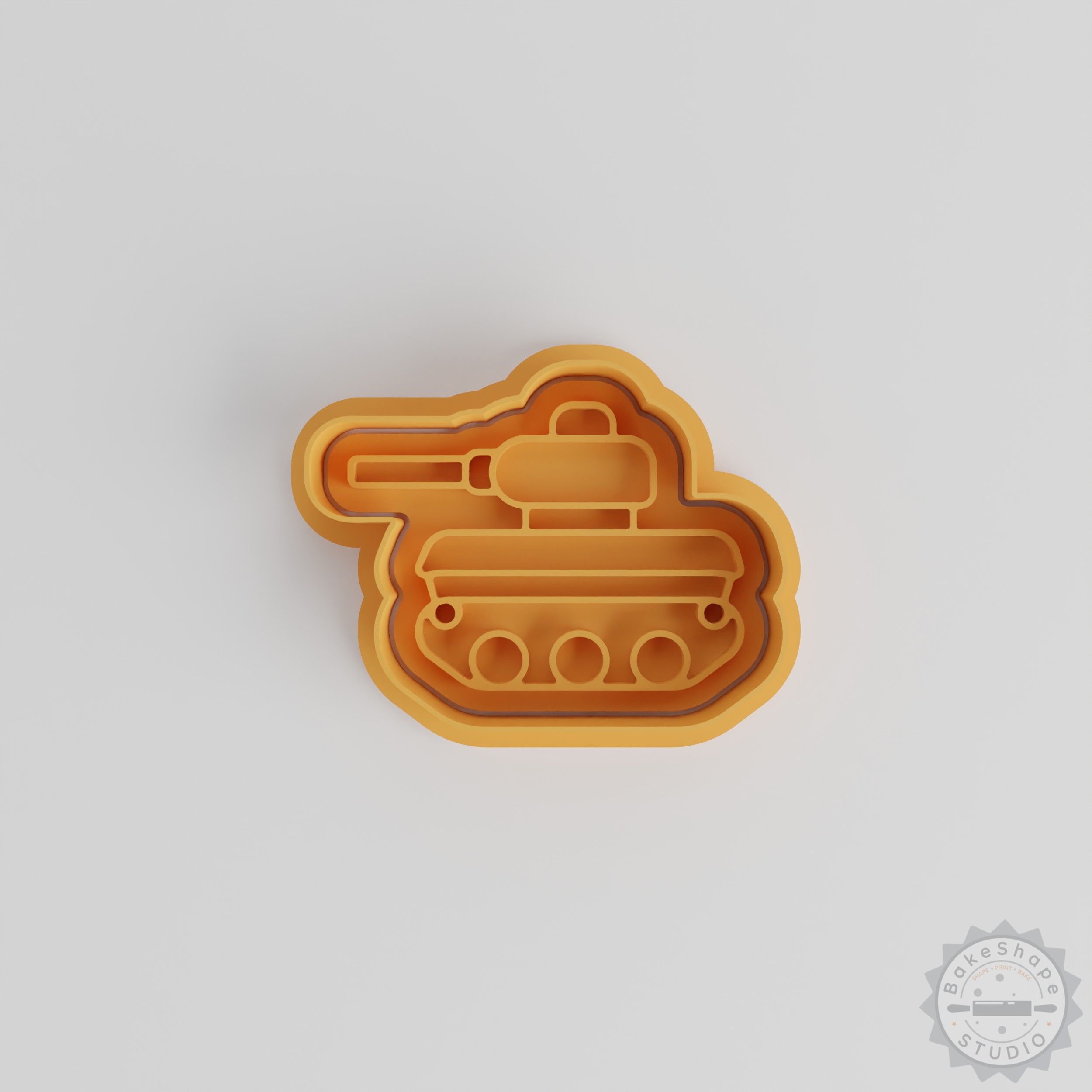 Army Tank Cookie Cutter and Stamp Set, Military Vehicle Shape, 6-Piece, S/M/L Sizes