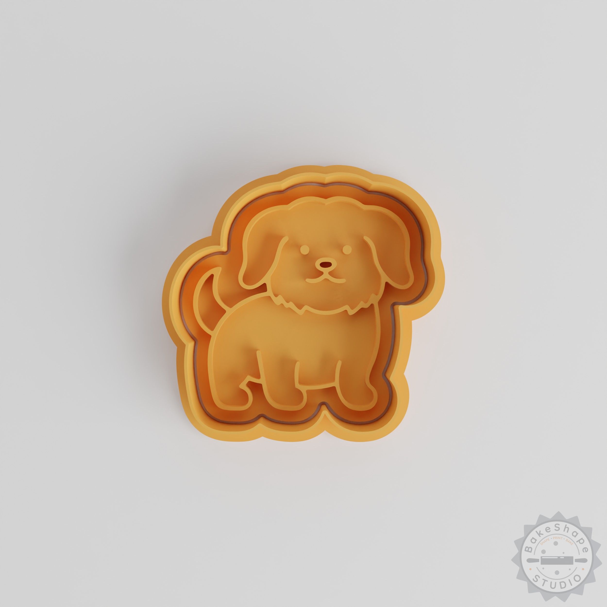 Maltese Dog Cookie Cutter & Stamp Set, 6-Piece, S/M/L, for Fondant & Baking