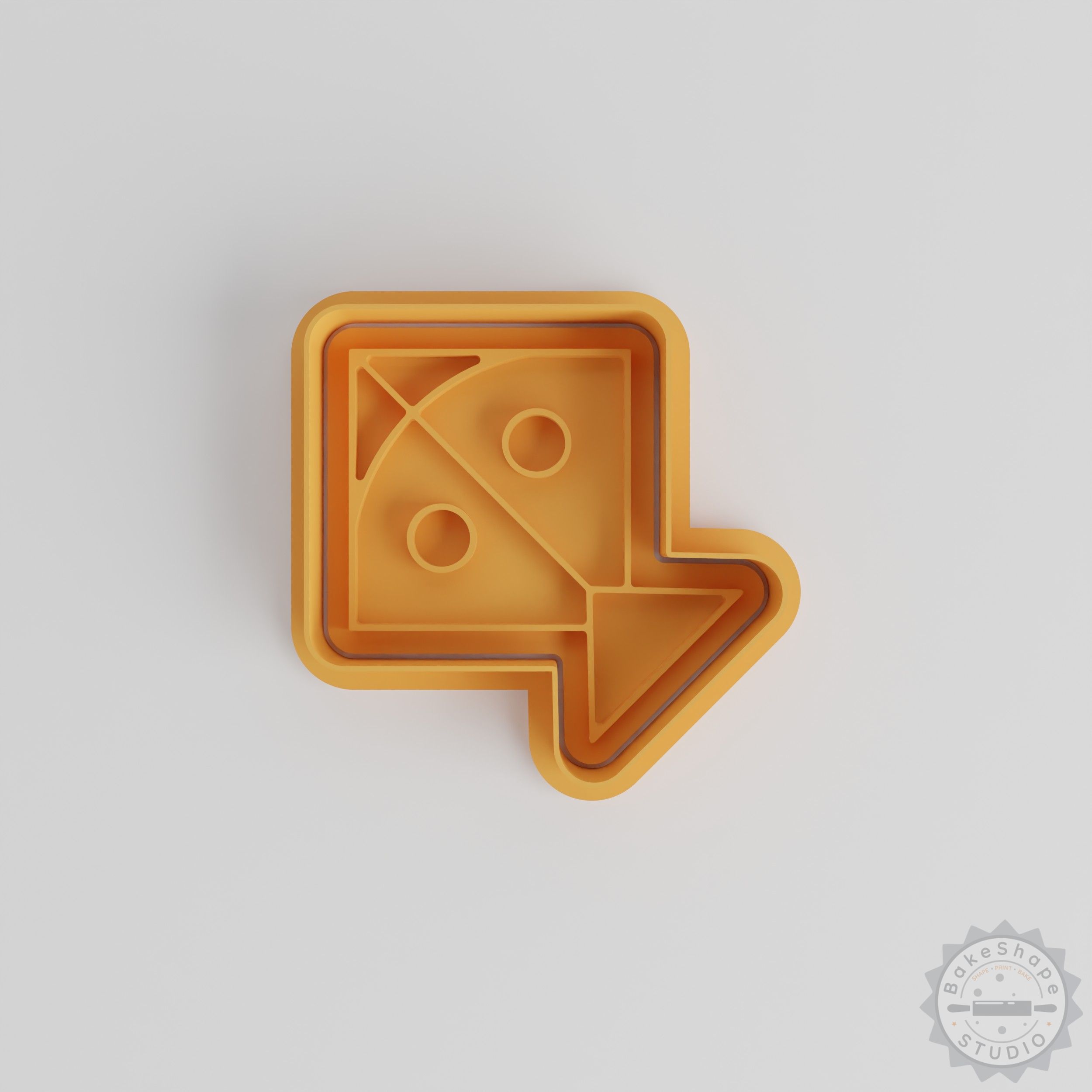 Kite Shaped Cookie Cutter and Stamp Set, 6-Piece, Perfect for Fondant and Cookies in S/M/L Sizes
