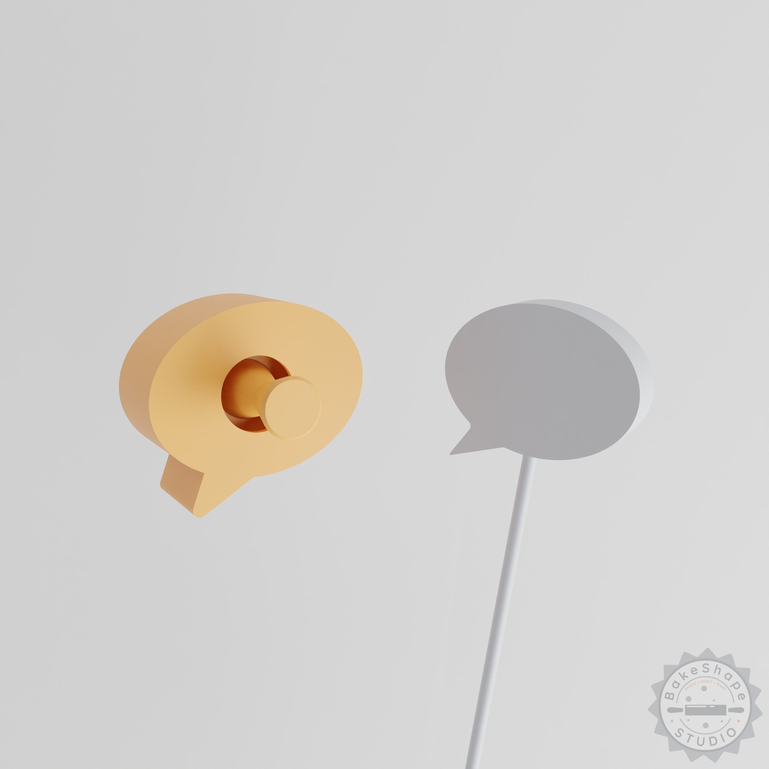 Talk Cake Pop Mold, 2-Piece Set, Speech Bubble Design