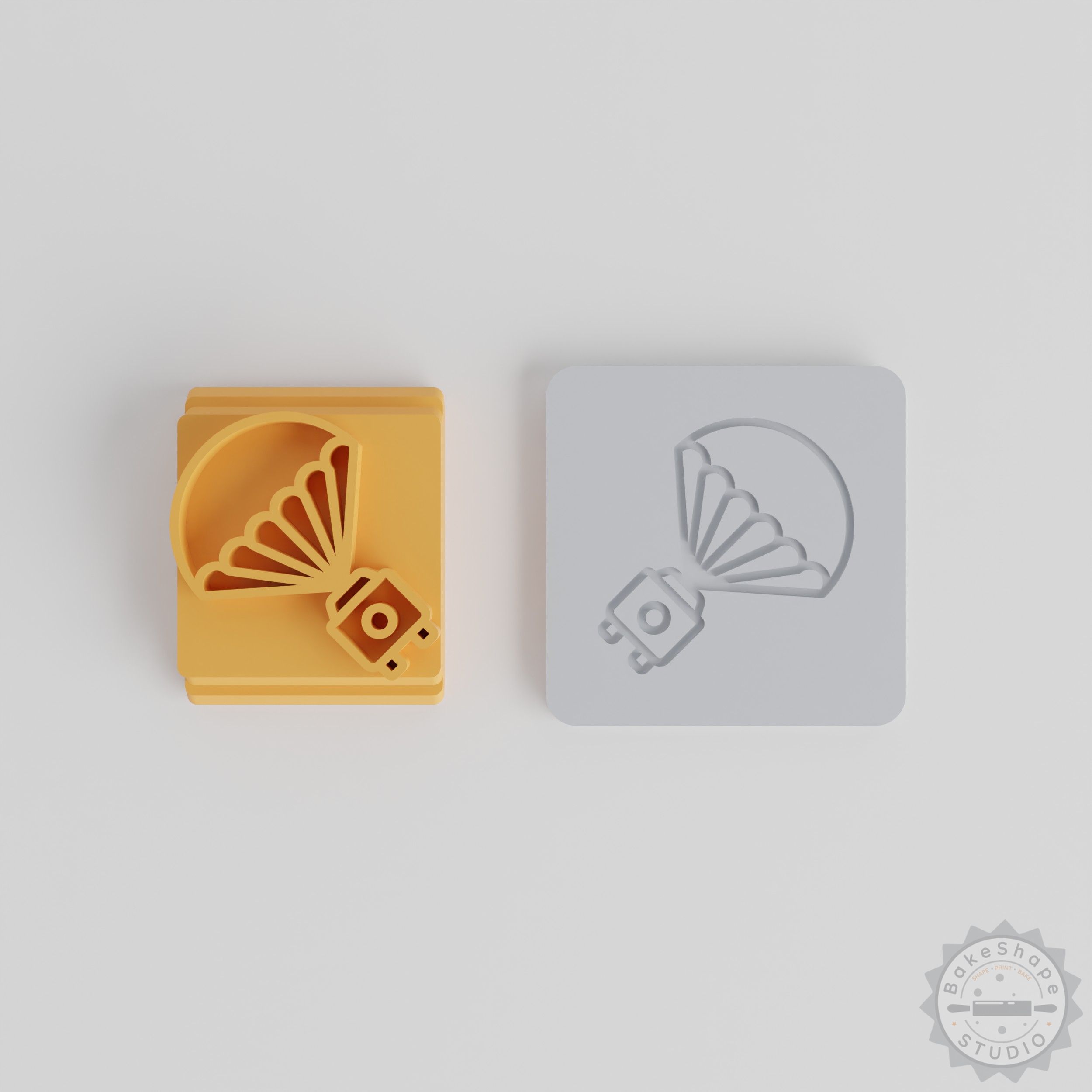 Reentry Capsule Stamp Tile Set for Clay, Cookies, Fondant, 5 Sizes, Spacecraft Design