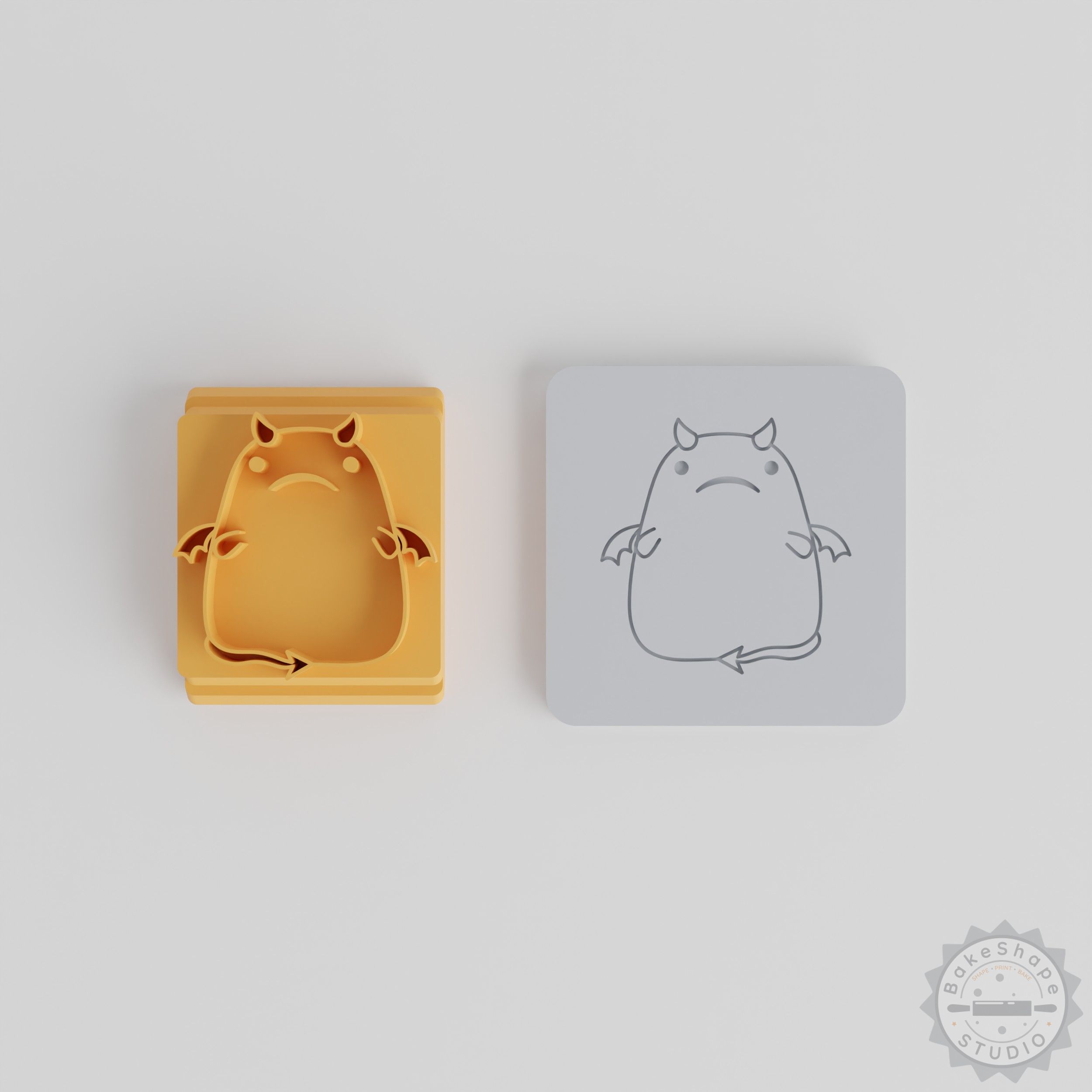 Frowning Face Stamp Tile Set, 5 Sizes, Perfect for Clay, Cookies, Fondant