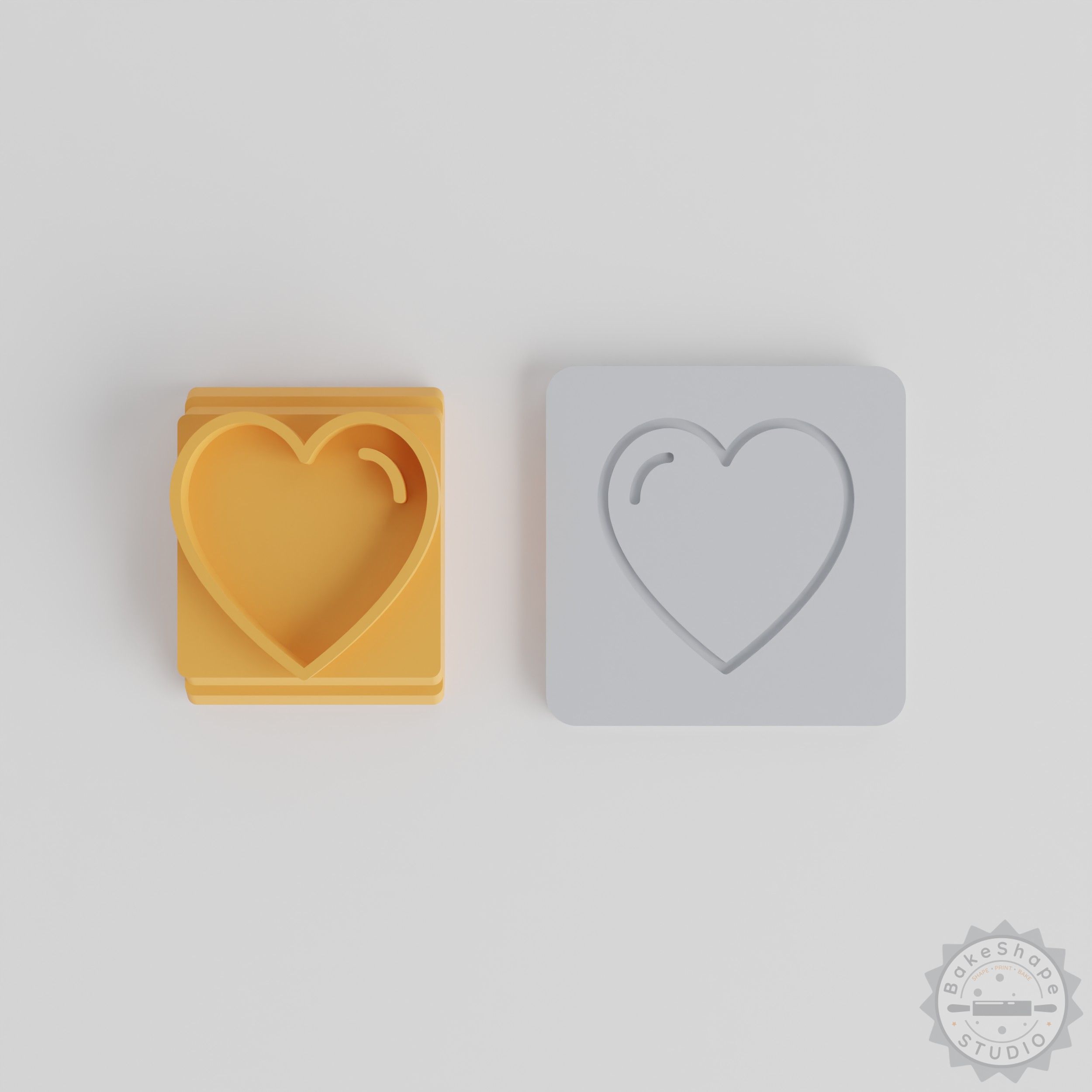 Heart Stamp Tile Set, 5-Piece, 5 Sizes, Perfect for Clay, Cookies, Fondant, Romantic Baking Tool