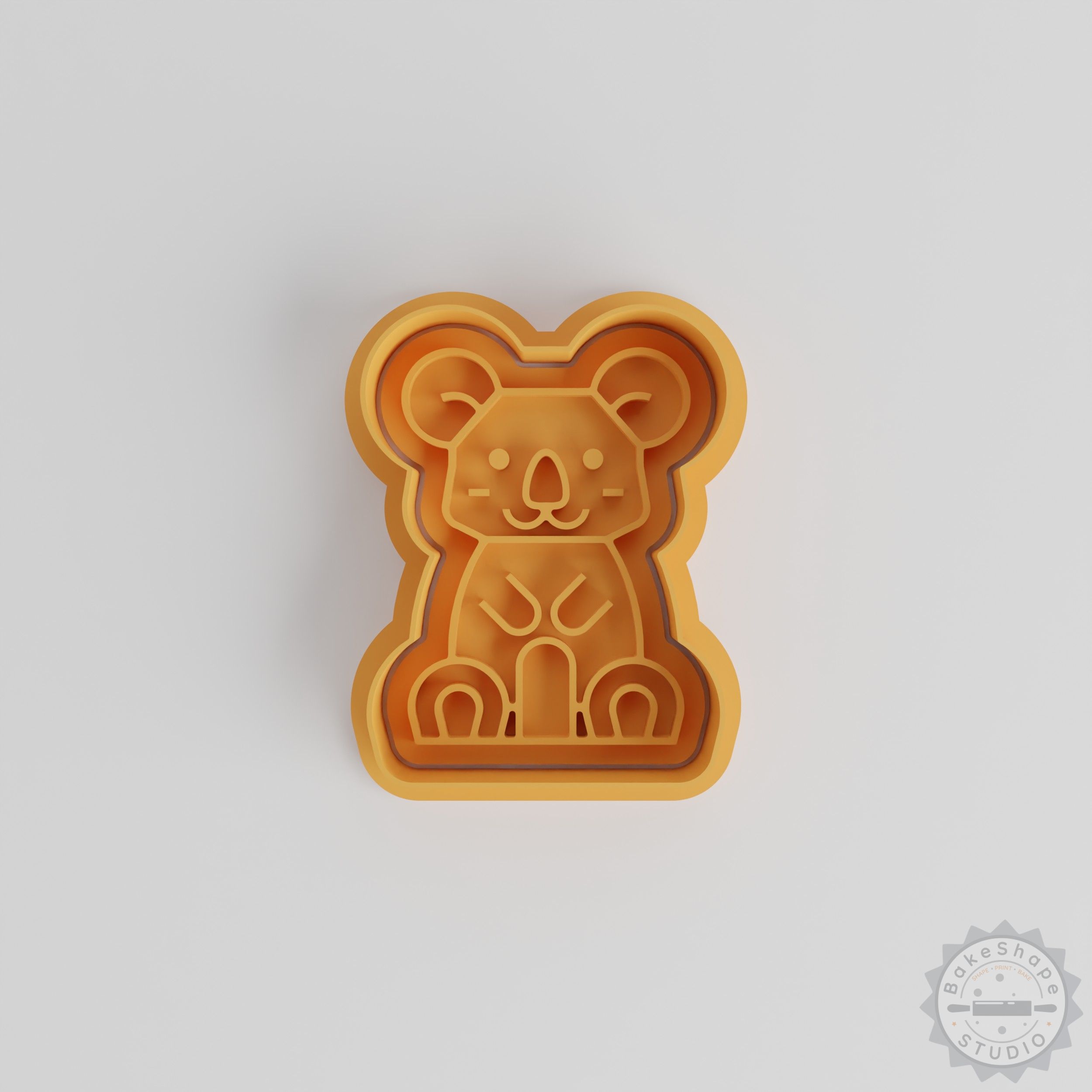 Koala Shape Cutter and Stamp Set, 6-Piece Cookie Fondant Tool Kit, Wild Life Animal Collection