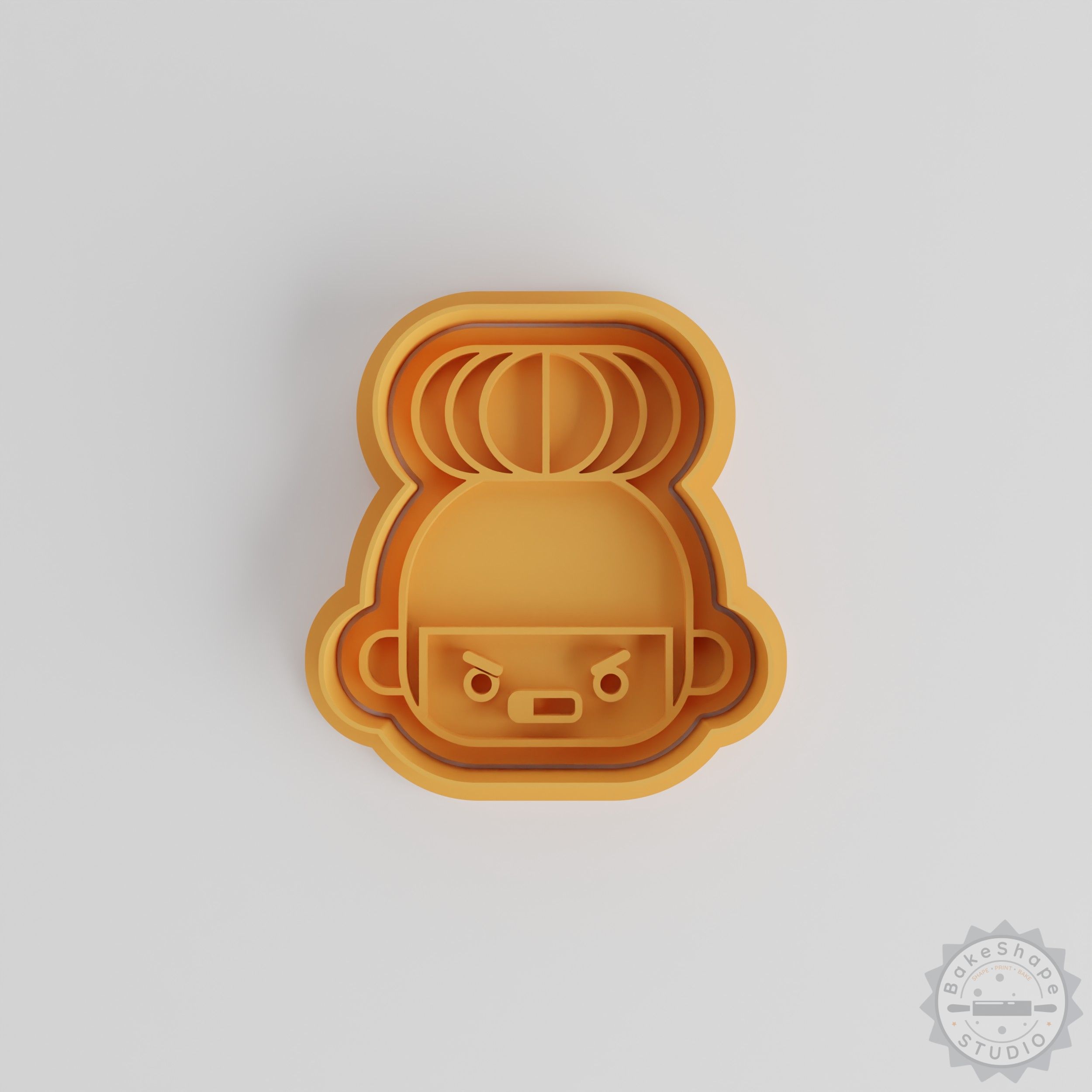 Angry Face Cookie Cutter & Stamp Set, 3 Sizes, Emoji Expression Baking Tool