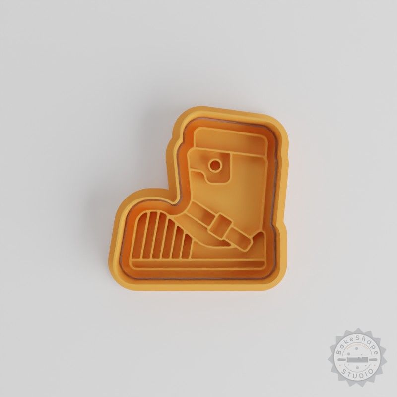 Boot Cookie, Fondant Cutter & Stamp Set, 6-Piece, Space Boot Design