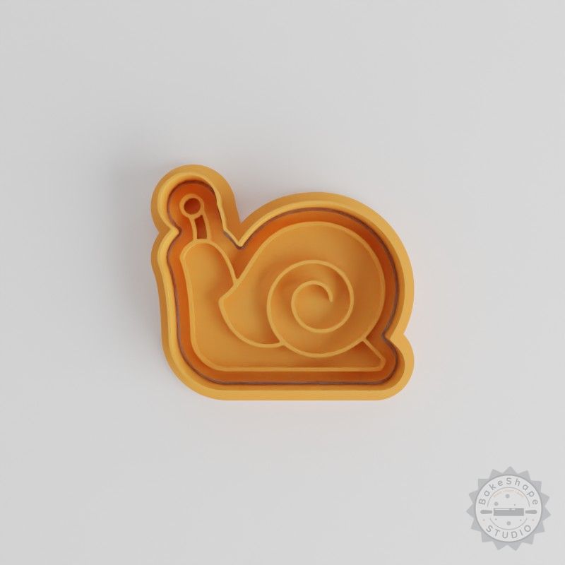 Snail Shape Cutter and Stamp Set for Cookies and Fondant, 6-Piece Set with S/M/L Sizes