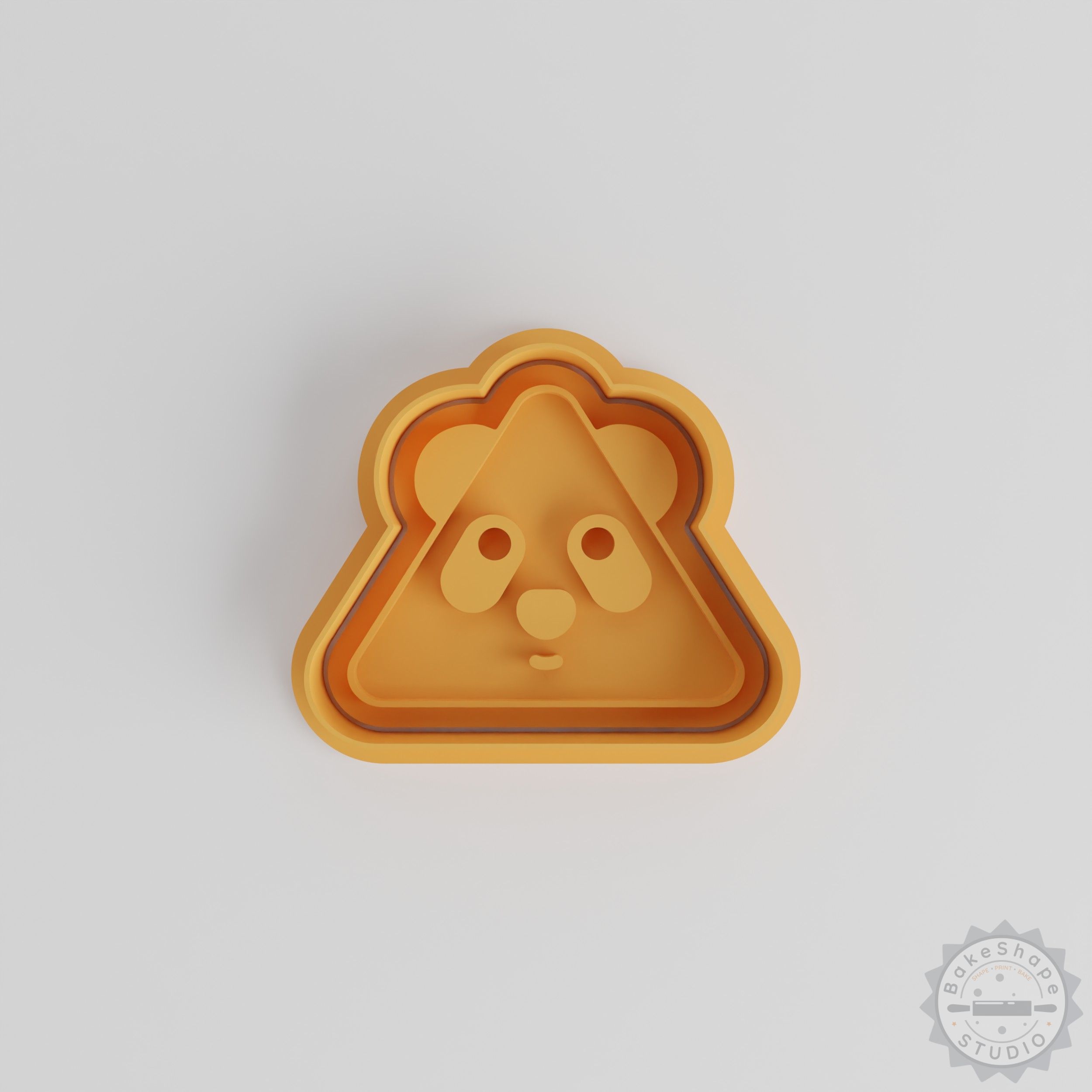 Panda Shape Cutter & Stamp Set, 6-Piece Cookie Fondant Animal Wildlife, 3 Sizes S/M/L