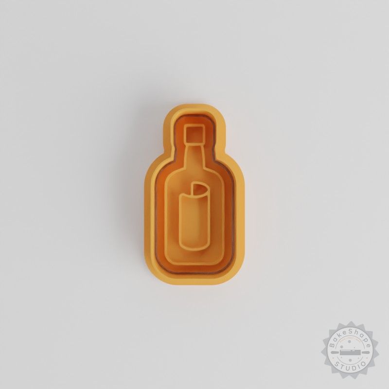 Message in Bottle Cookie Cutter & Stamp Set, Perfect for Pirate Themed Baking, 6-Piece Kit