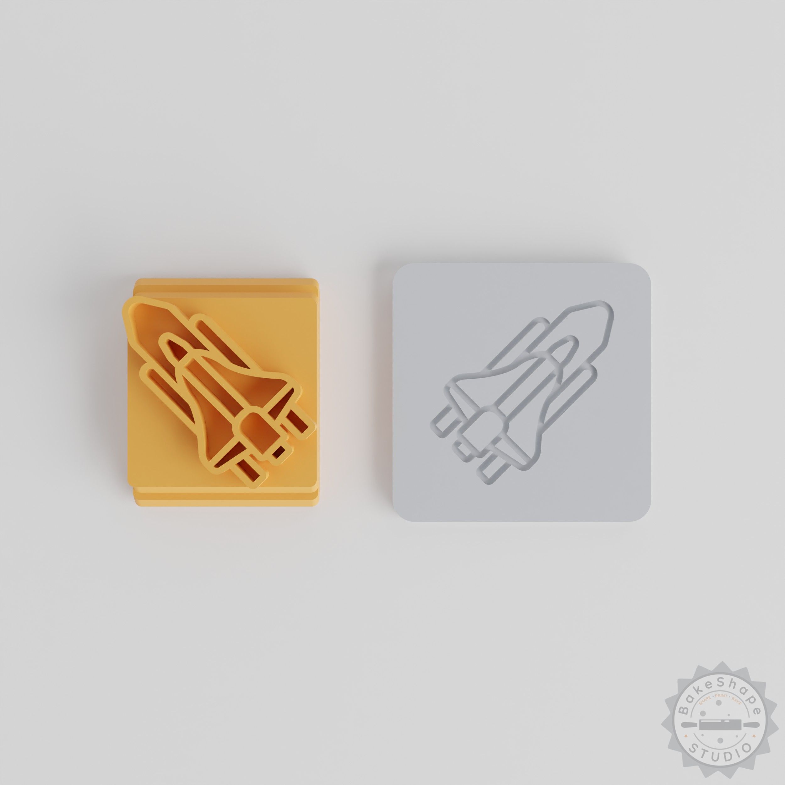 Space Shuttle Stamp Tile Set for Clay, Cookies & Fondant – 5 Size Motifs