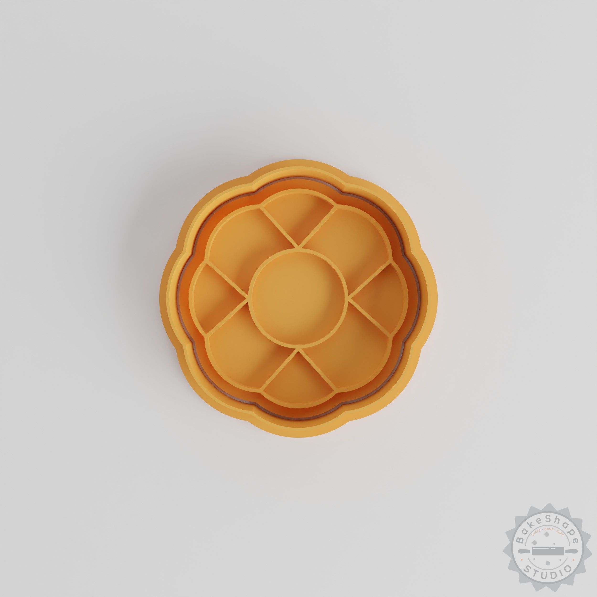 Mandala Cookie Shape Cutter & Stamp Set, Geometric Pattern, 3 Sizes S/M/L, 6-Piece Baking Tool Collection
