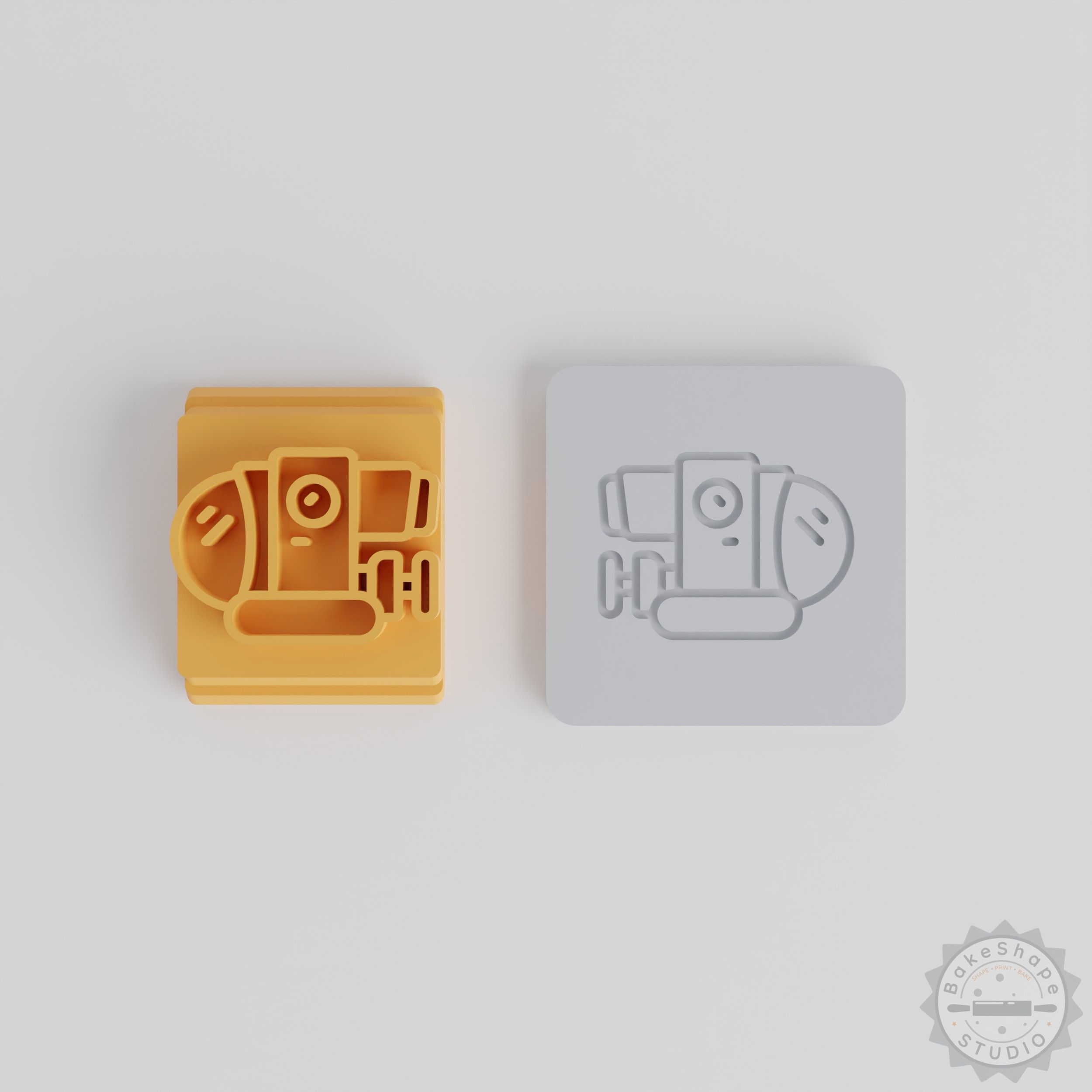 Research Submarine Stamp Tile Set, 5 Motif Sizes for Clay, Cookies, Fondant