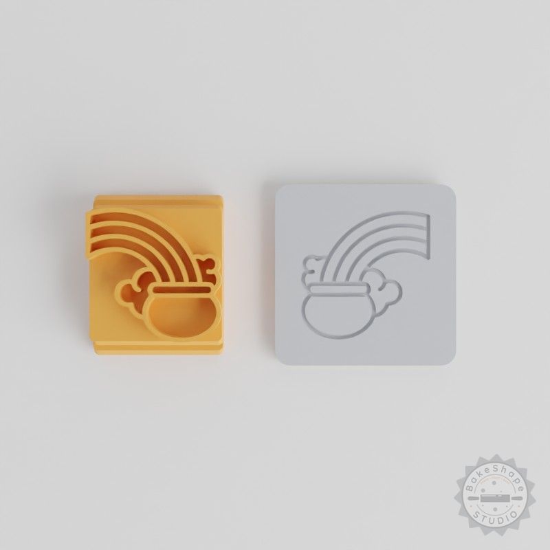 Rainbow Stamp Tile Set, 5 Sizes, Perfect for Clay, Cookies, Fondant, Color Arc Motifs