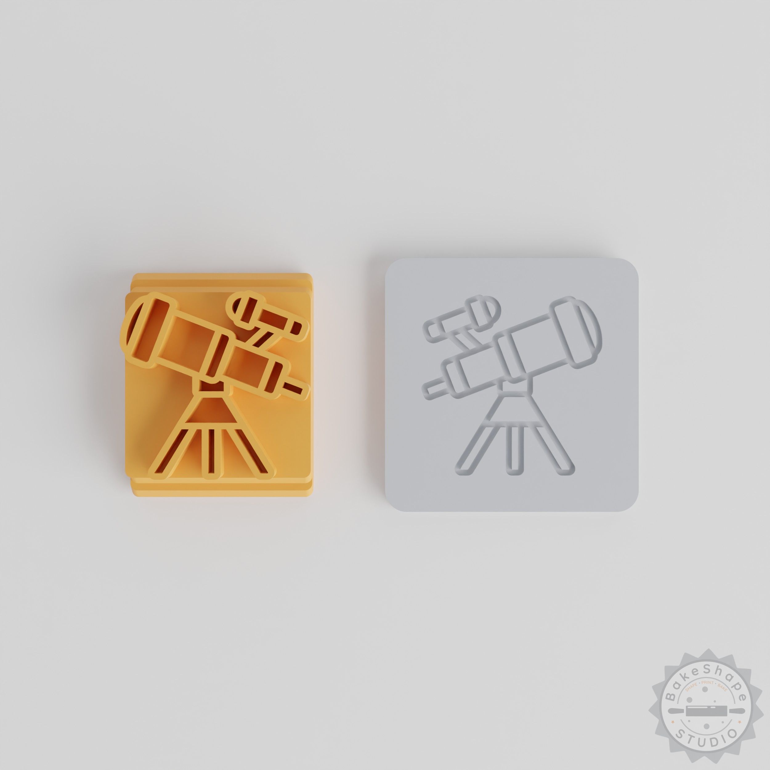 Astronomy Telescope Stamp Set, 5 Pieces, Perfect for Clay and Cookie Crafting