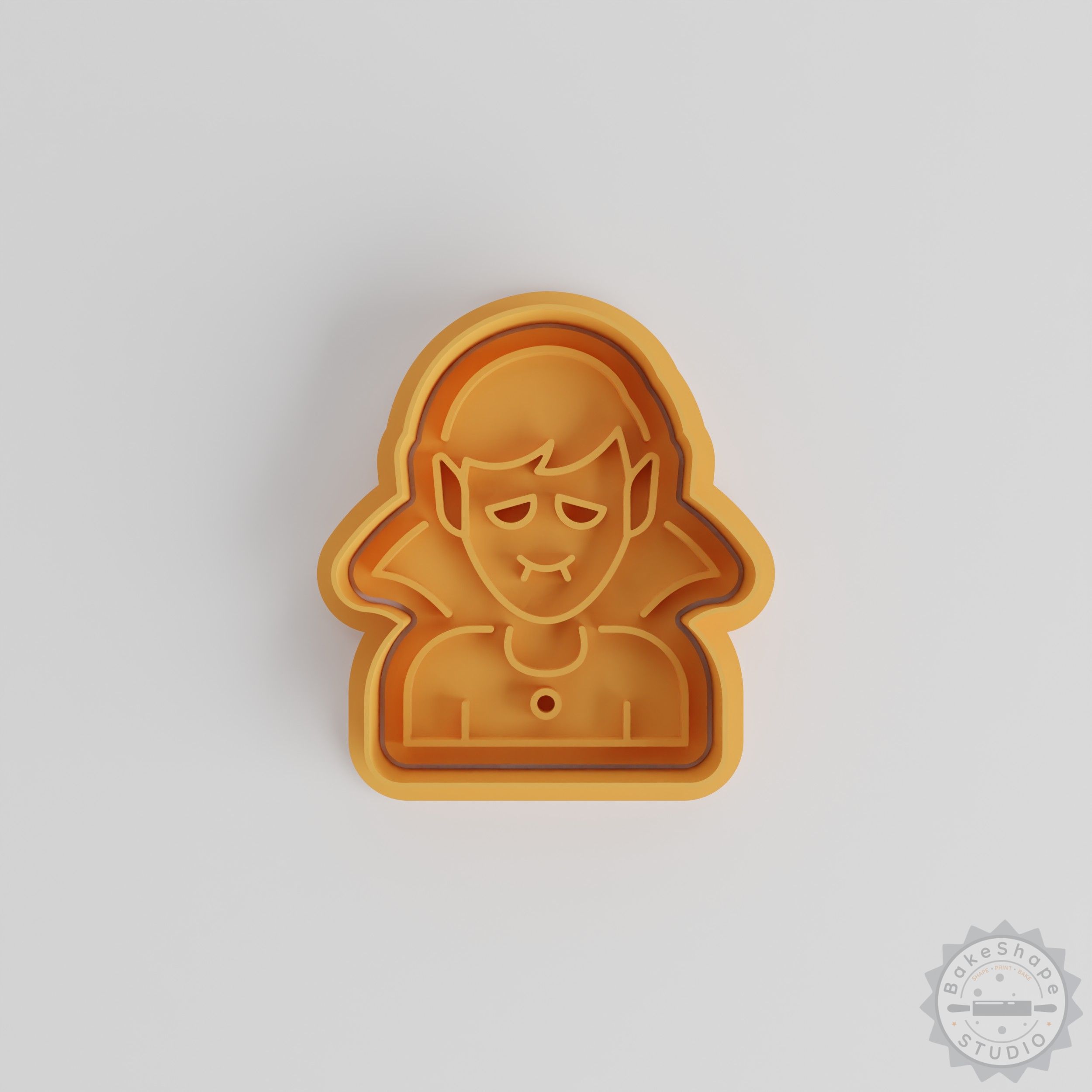 Vampire Cookie Cutter and Stamp Set, 6-Piece Shape Cutter for Halloween Cookies, Fondant