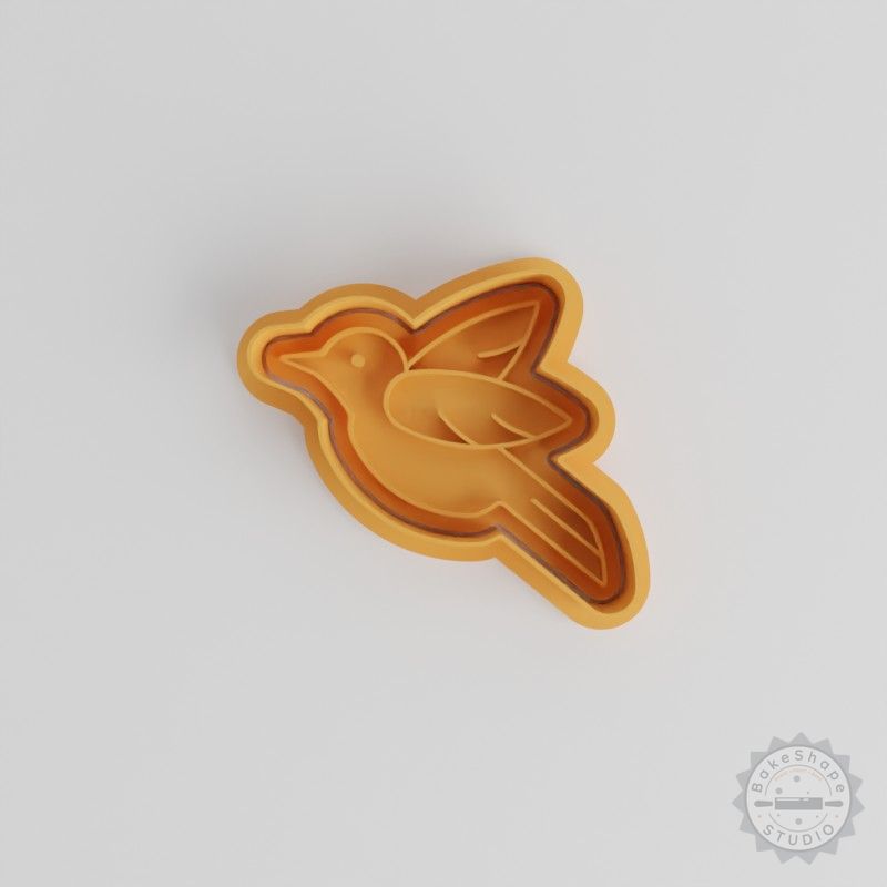 Bluebird Cookie Cutter and Stamp Set, 6 Pieces, S/M/L Sizes, Perfect for Fondant, Animal Design