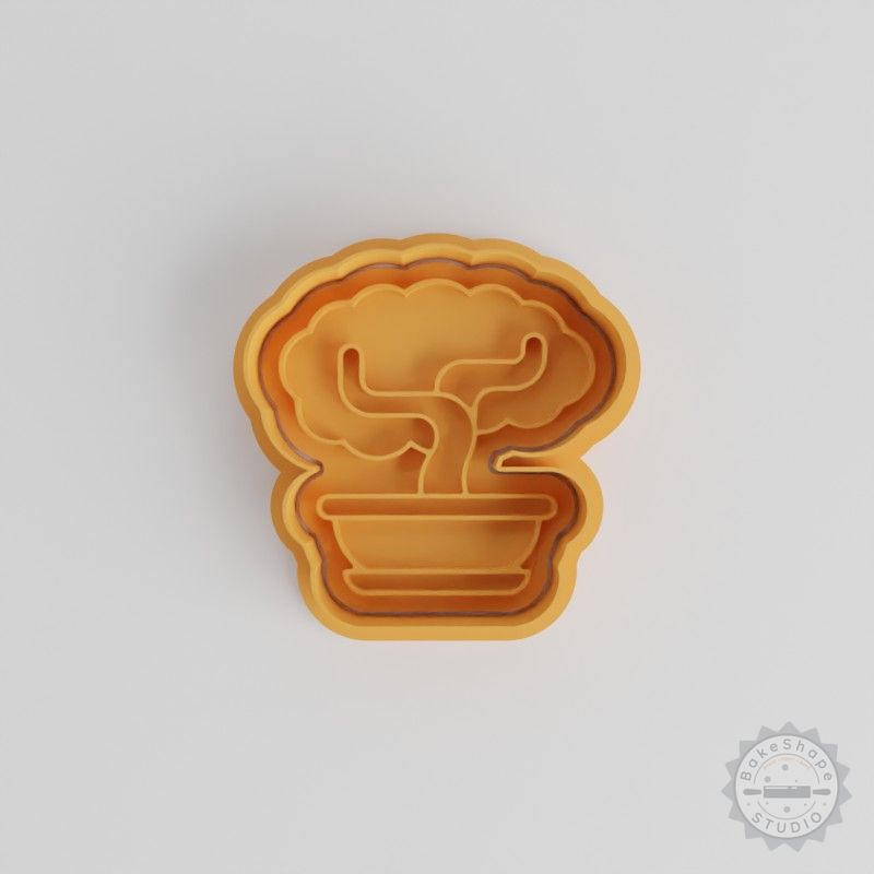 Bonsai Tree Cookie Cutter and Stamp Set, Perfect for Cookies, Fondant, Includes S/M/L Sizes