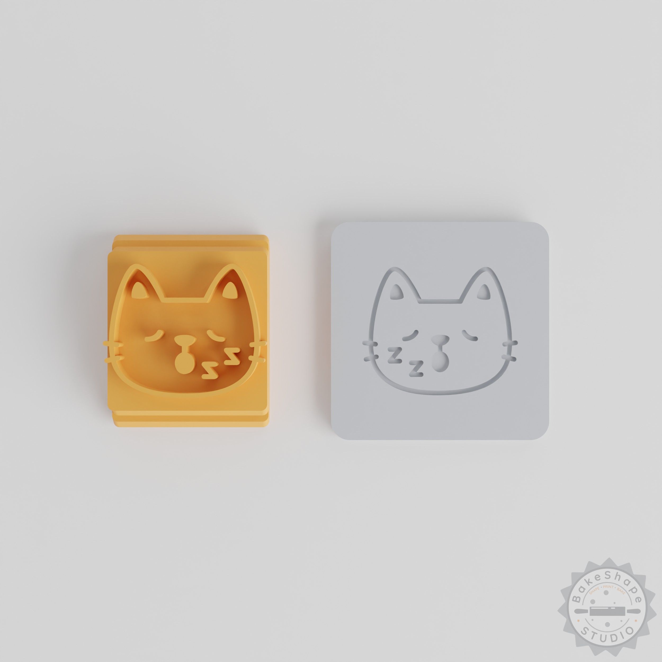 Sleeping Stamp Tile Set for Clay, Cookies, Fondant, 5 Sizes, Sweet Dreams Design