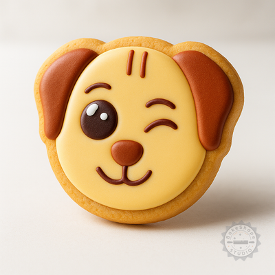 Decorated example 1 of Crazy Animal Cookie Cutter Set, Dog Design, 6-Piece, Small/Medium/Large Sizes