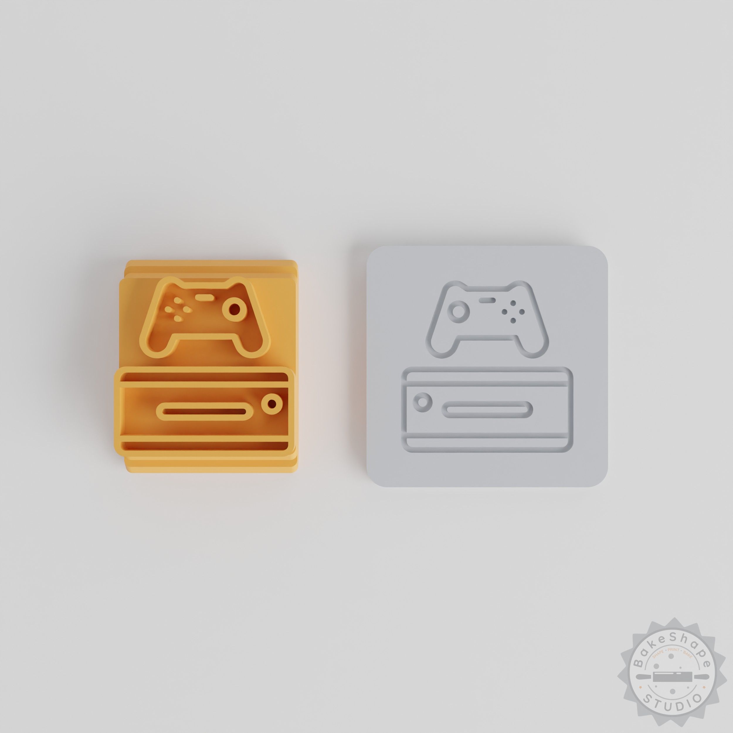 Gaming Console Stamp Tile Set, 5 Sizes for Clay, Cookie, Fondant Crafting