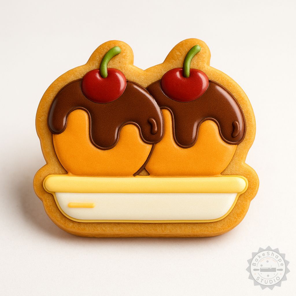 Apple cake shape cutter and stamp STL files for 3D printing cookie cutters and fondant tools