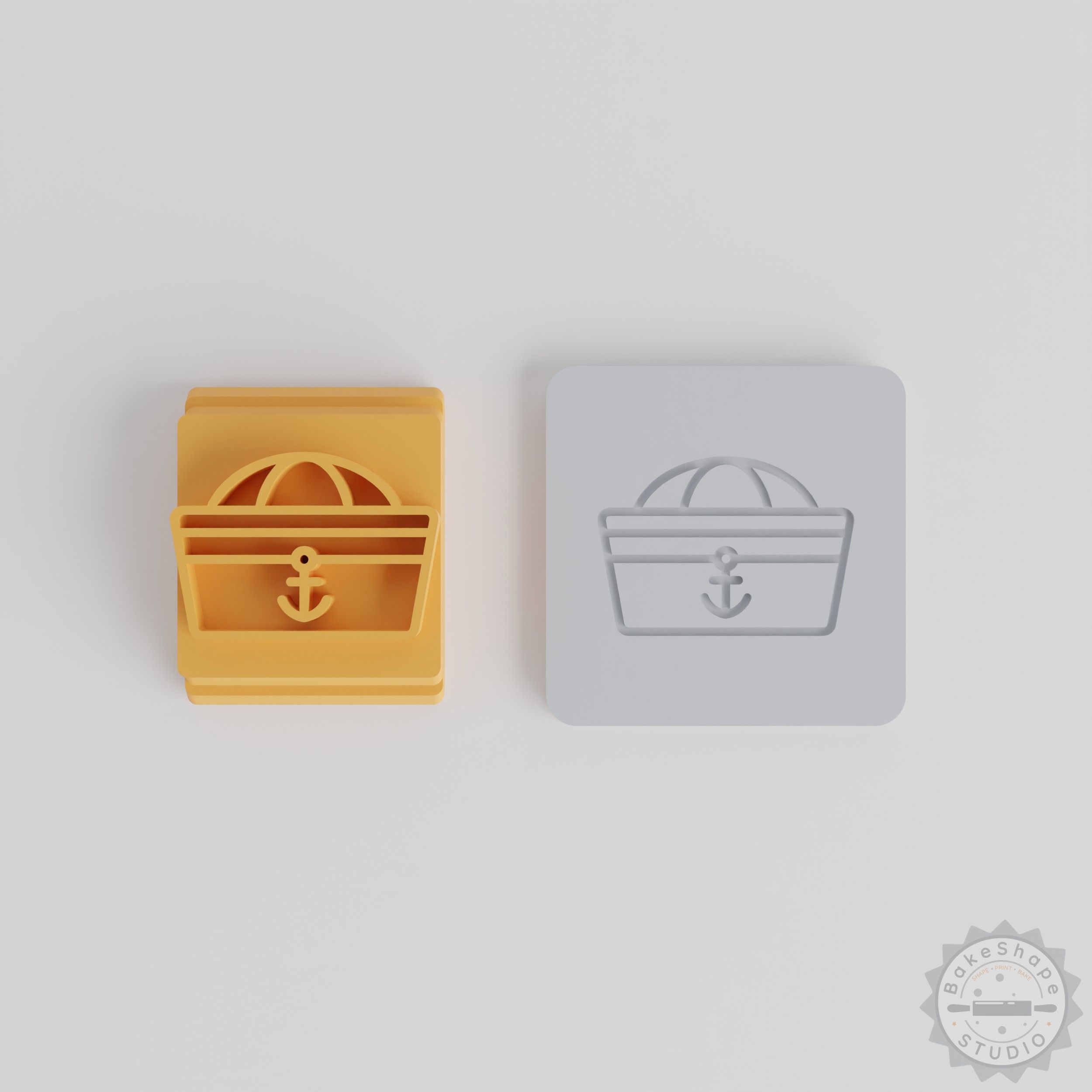 Sailor Hat Stamp Tile Set for Clay & Fondant, 5 Motif Sizes, Nautical Captain's Cap