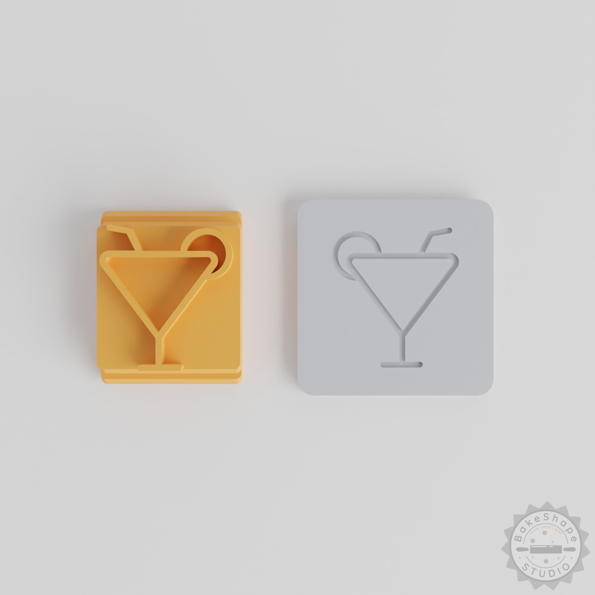 Citrus Beverage Stamp Set, Clay and Cookie Tile Molds, 5 Sizes for Soft Materials