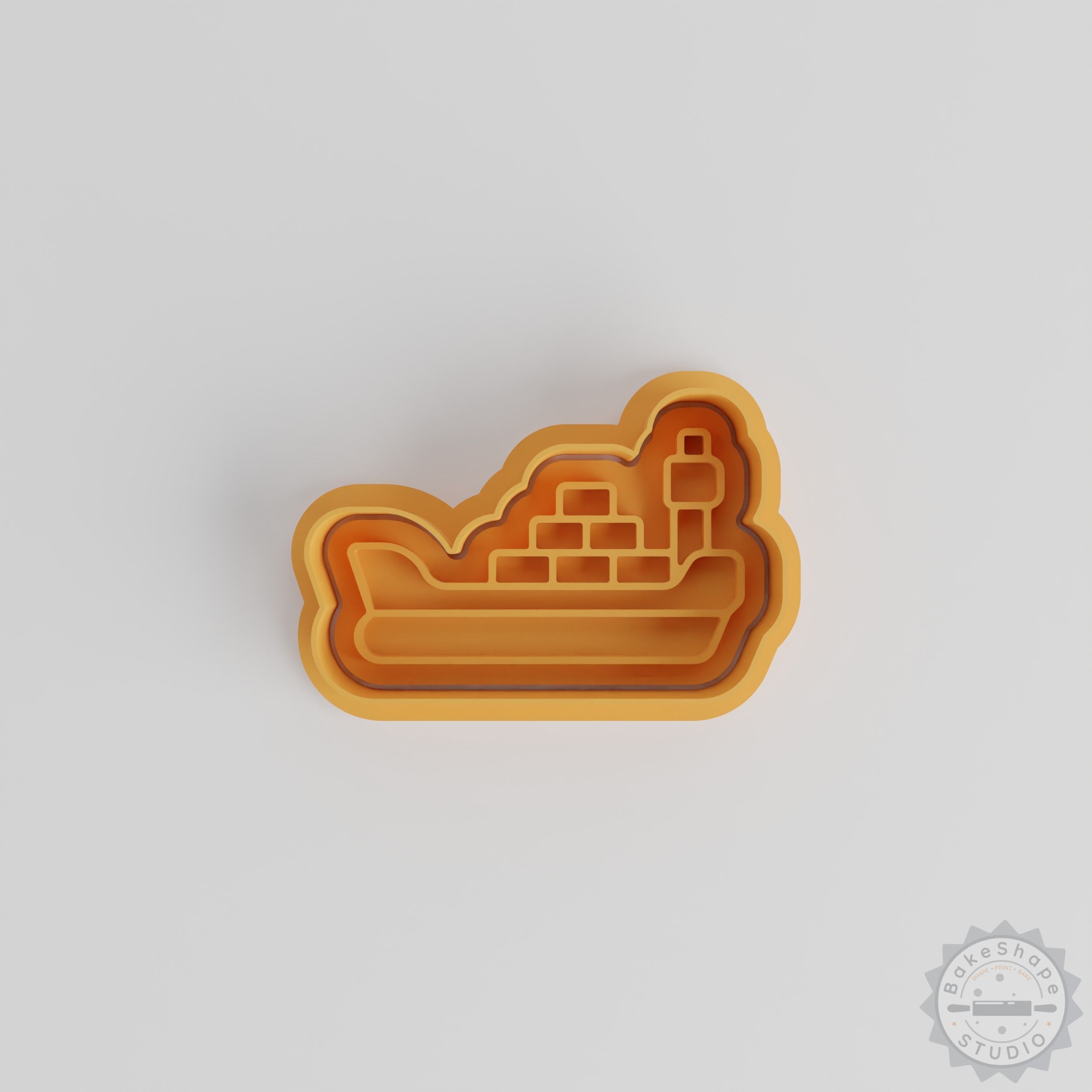 Cargo Boat Cookie Cutter Set, 6-Piece, Ocean Vessel Fondant Stamp, S/M/L Sizes